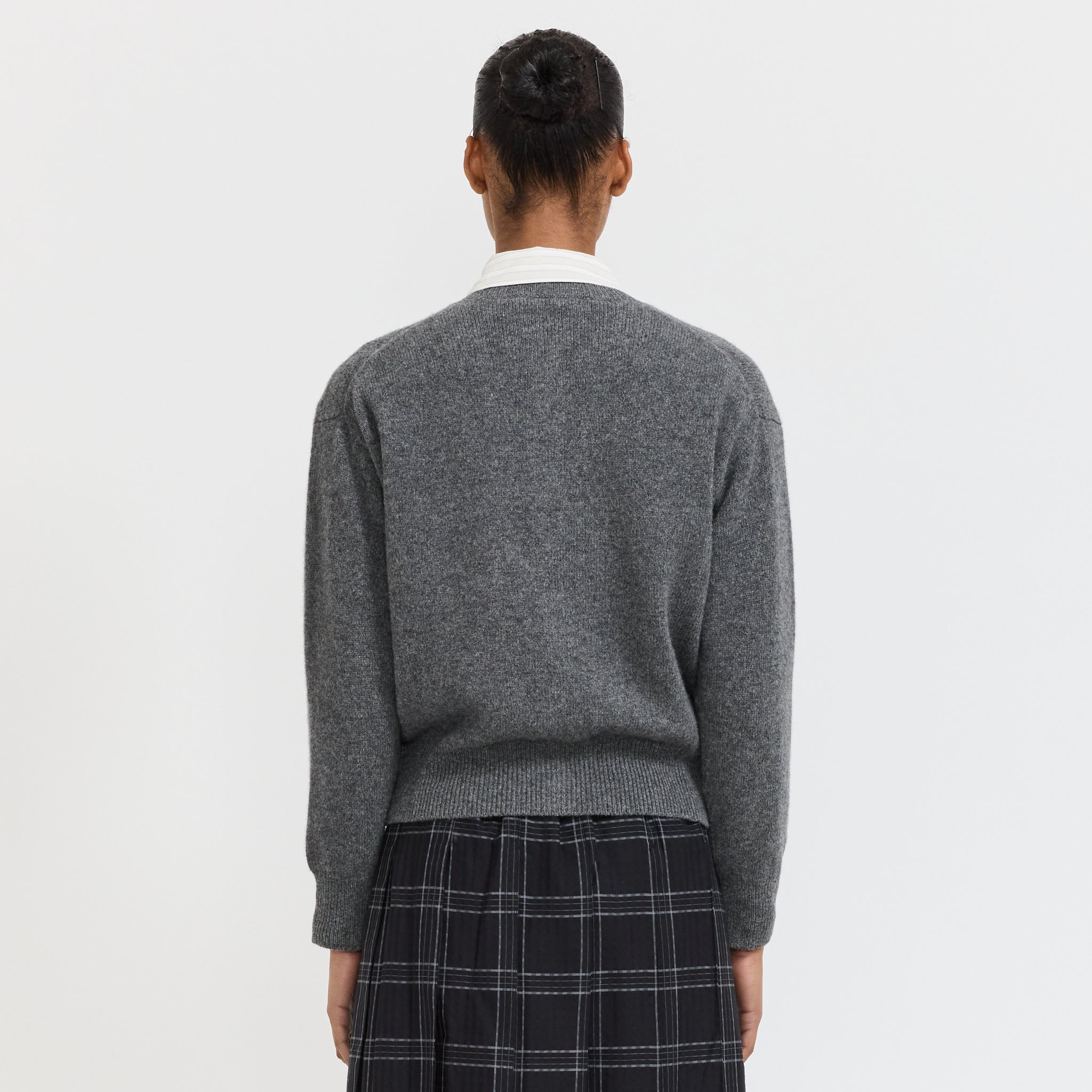 Ada Crewneck Cardigan Derby Grey