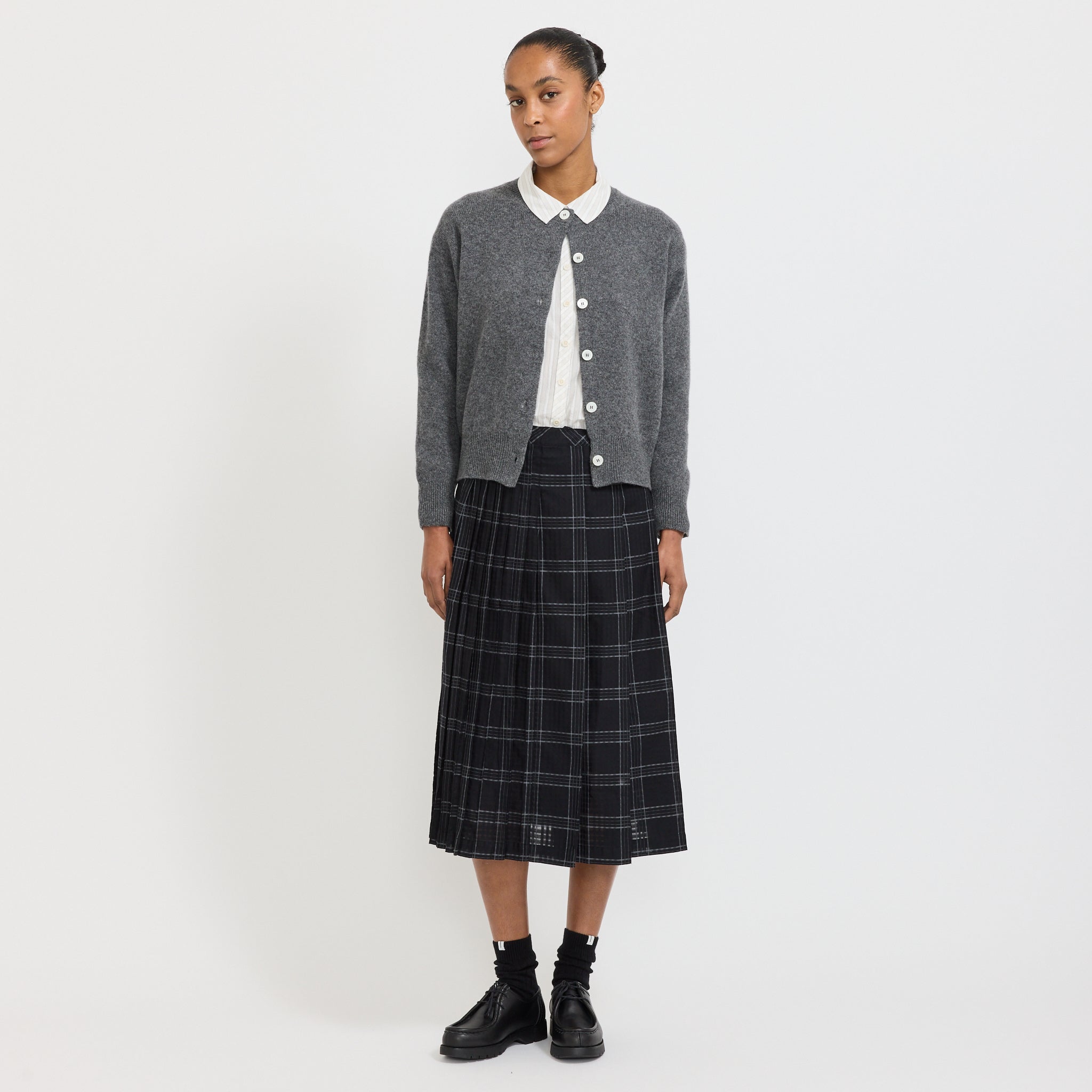 Ada Crewneck Cardigan Derby Grey