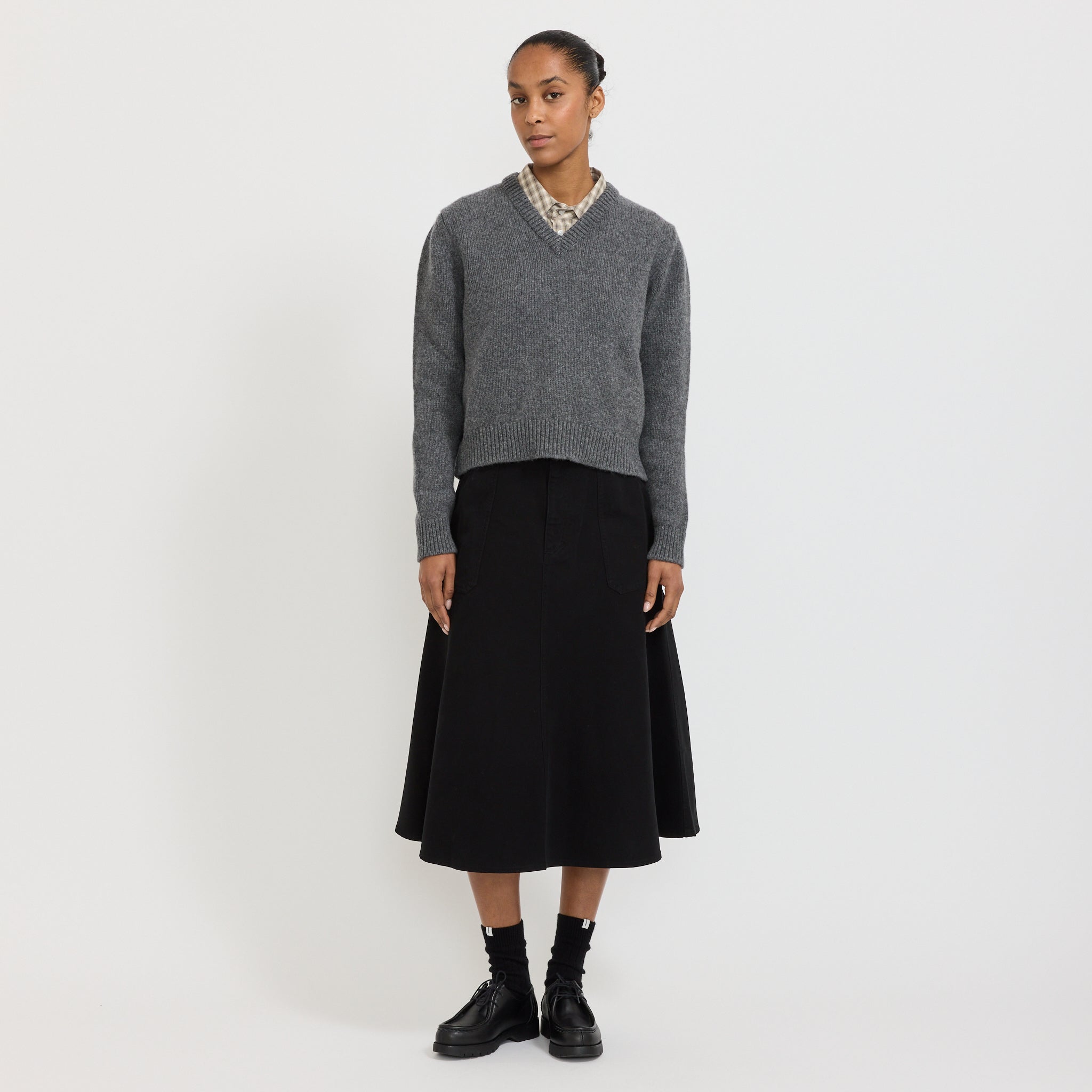 Glenn V-Neck Derby Grey