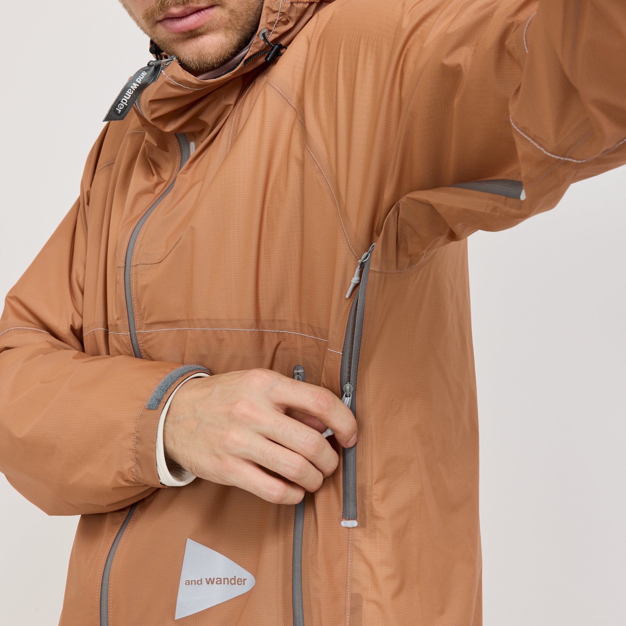And Wander | 3L UL Rain Jacket Pink | Maplestore