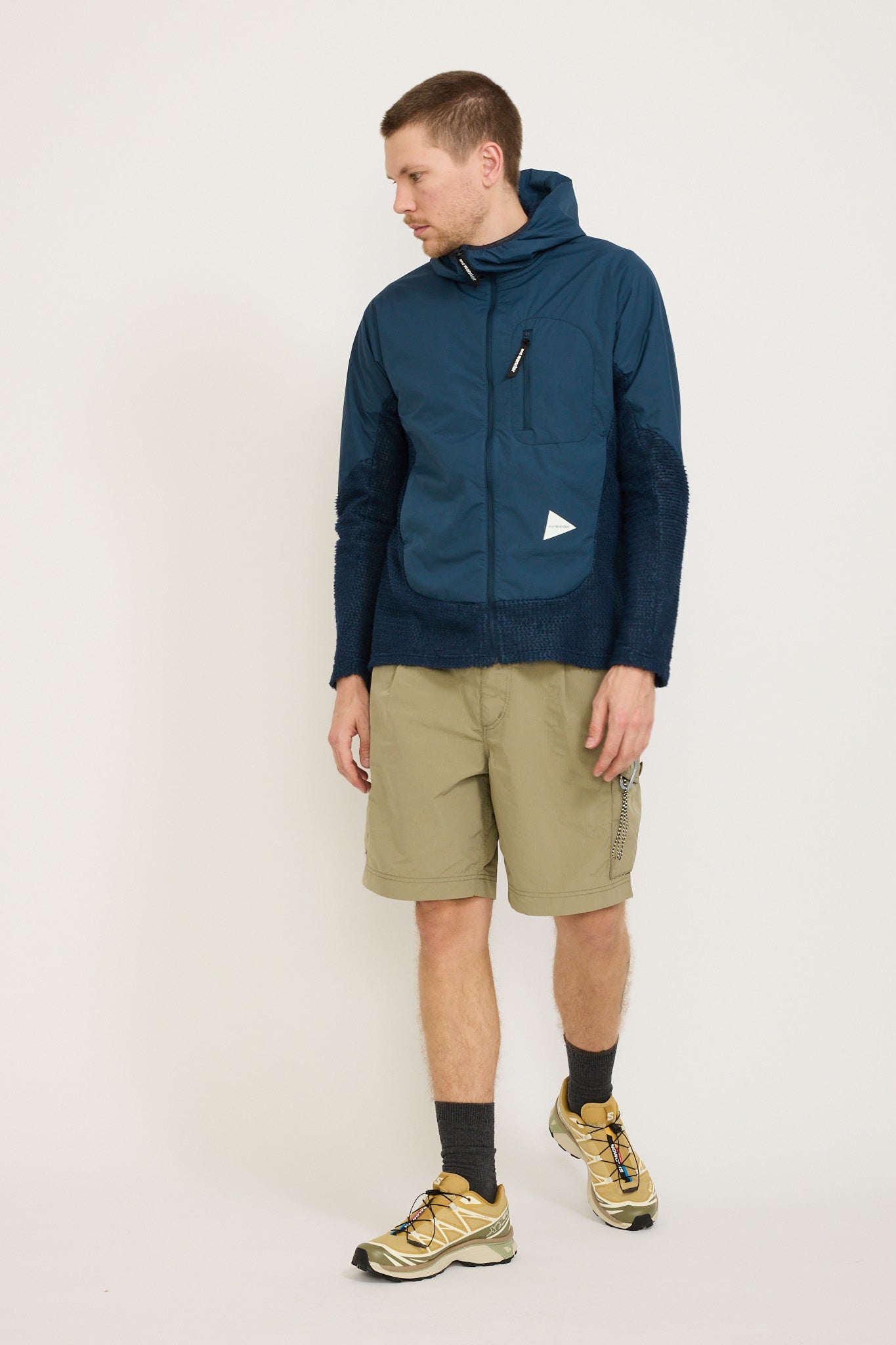 And Wander | Alpha Direct Full Zip Hoodie Navy | Maplestore