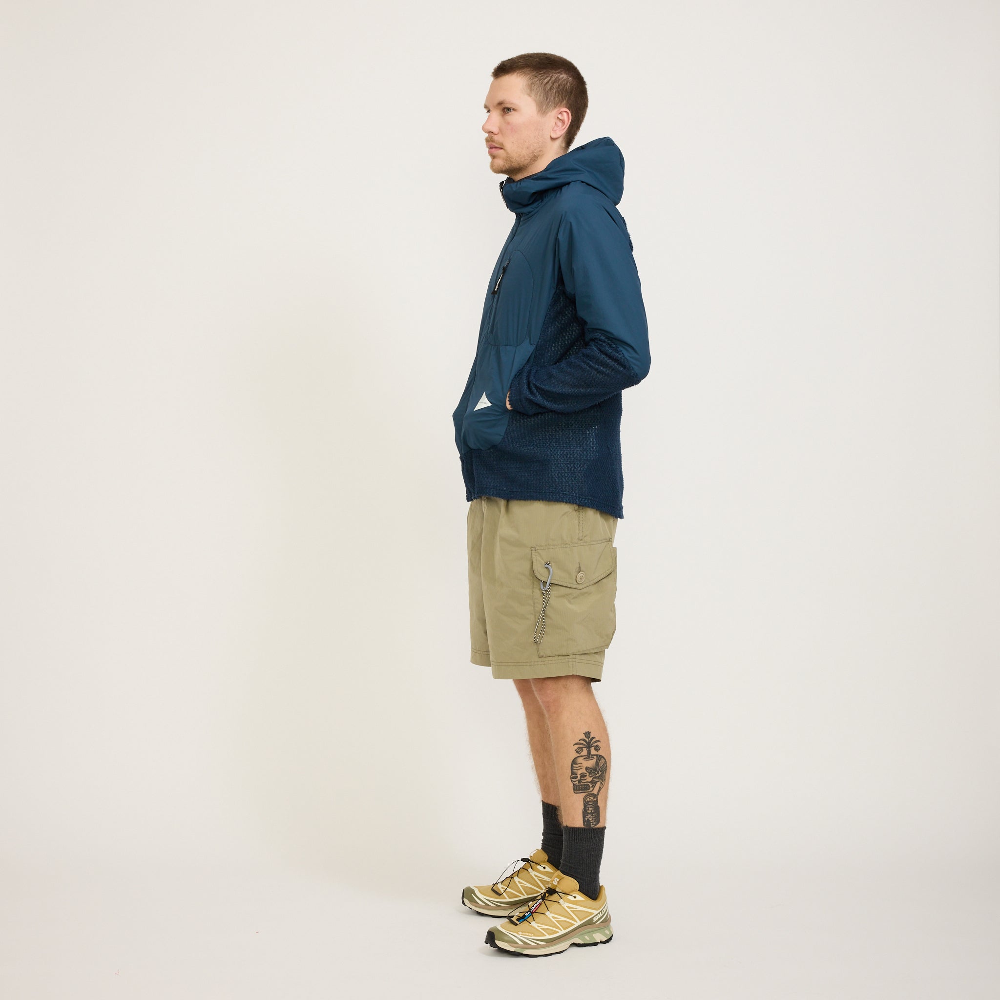 And Wander | Alpha Direct Full Zip Hoodie Navy | Maplestore