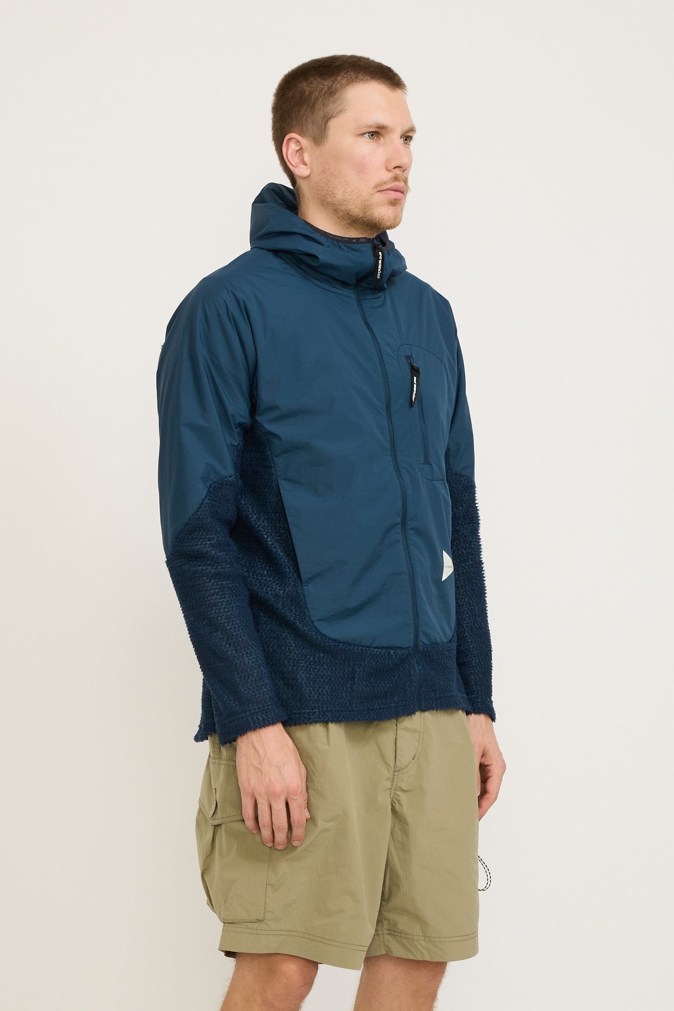 And Wander | Alpha Direct Full Zip Hoodie Navy | Maplestore