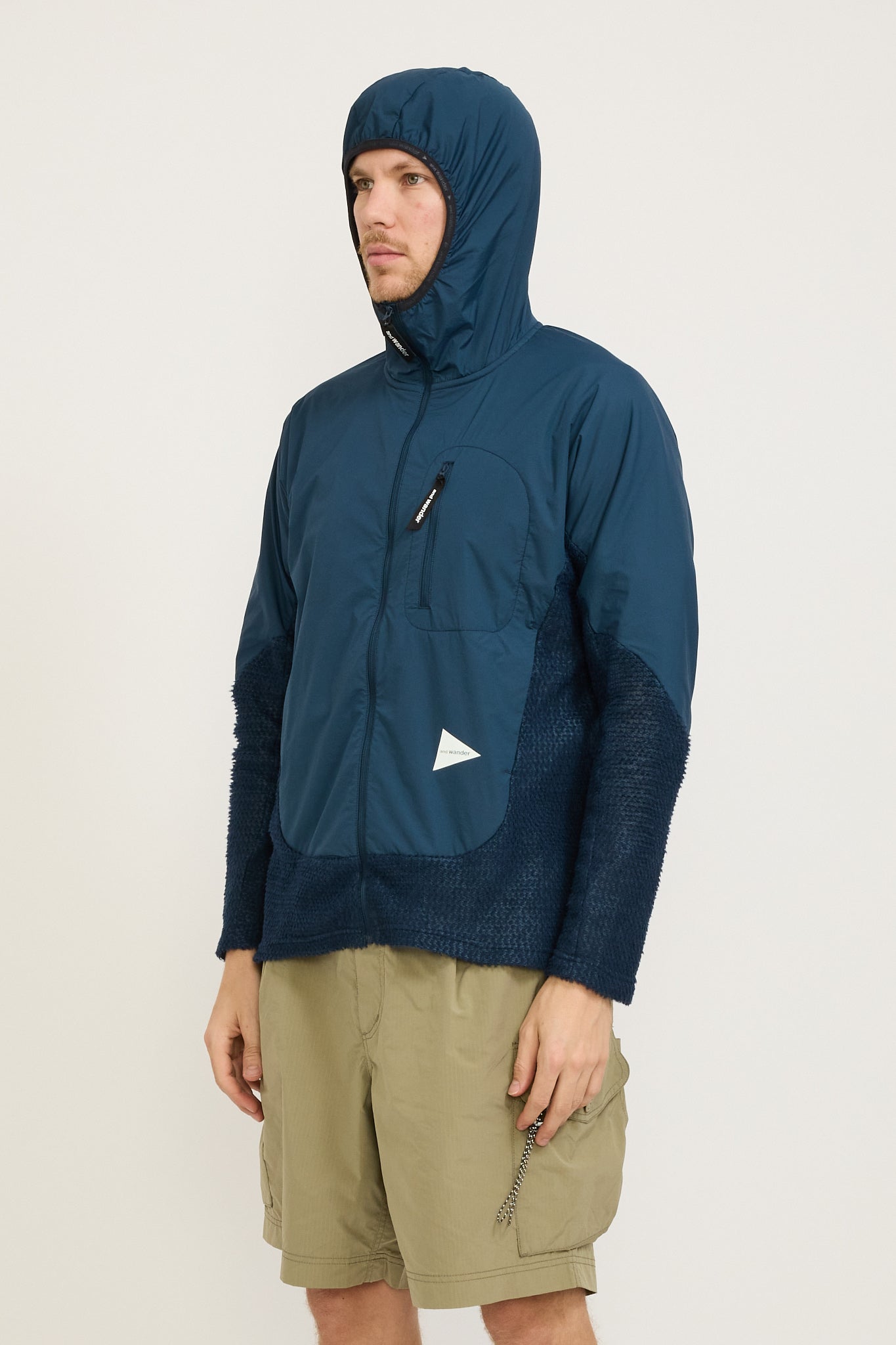 And Wander | Alpha Direct Full Zip Hoodie Navy | Maplestore