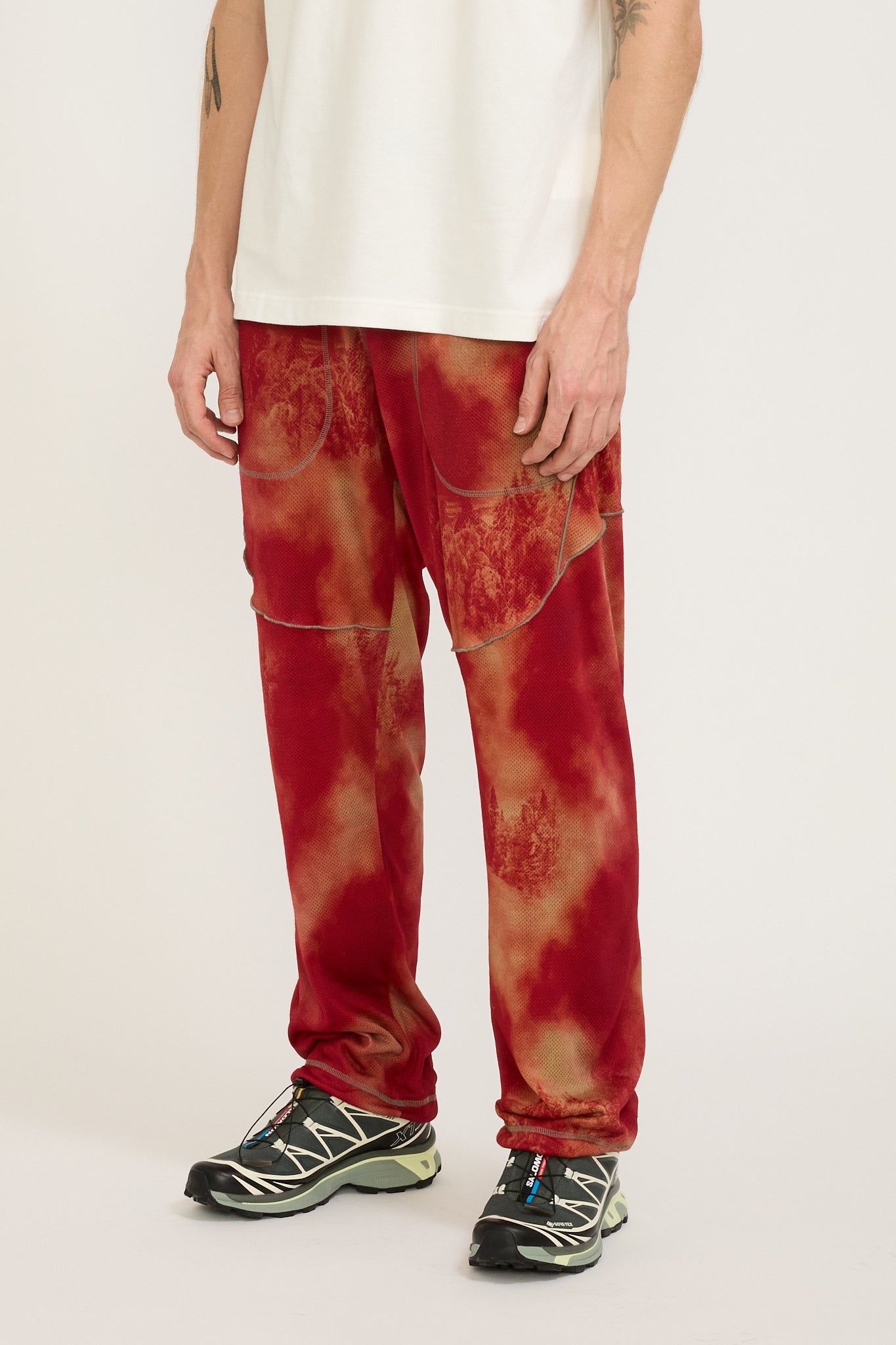 And Wander | Printed Octa Pants Red | Maplestore