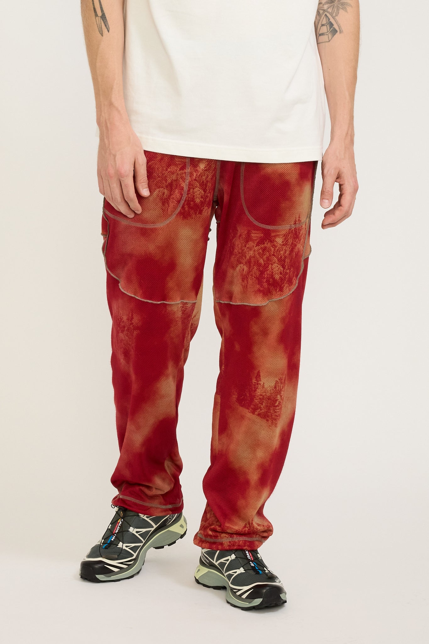 And Wander | Printed Octa Pants Red | Maplestore