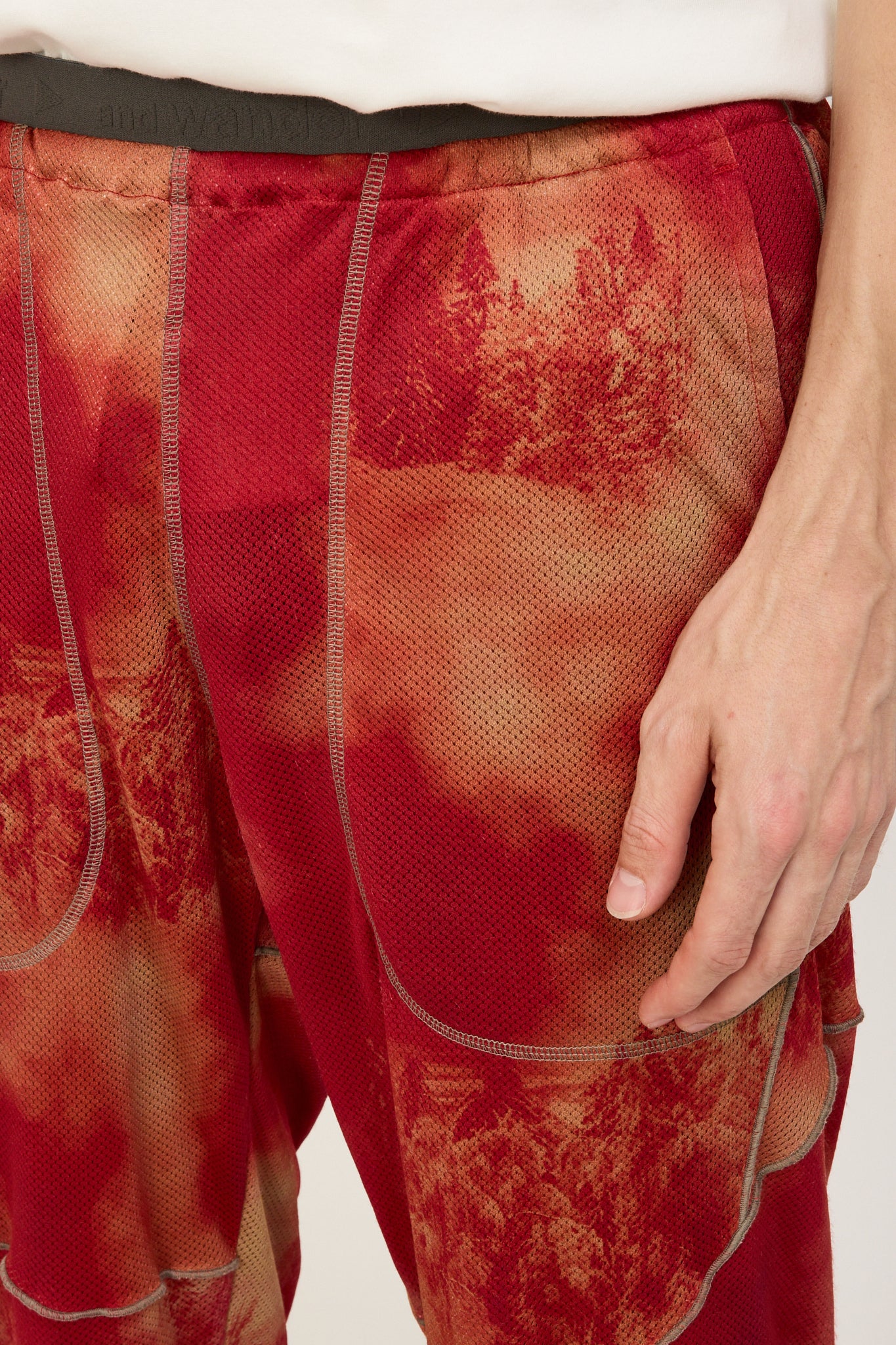 And Wander | Printed Octa Pants Red | Maplestore