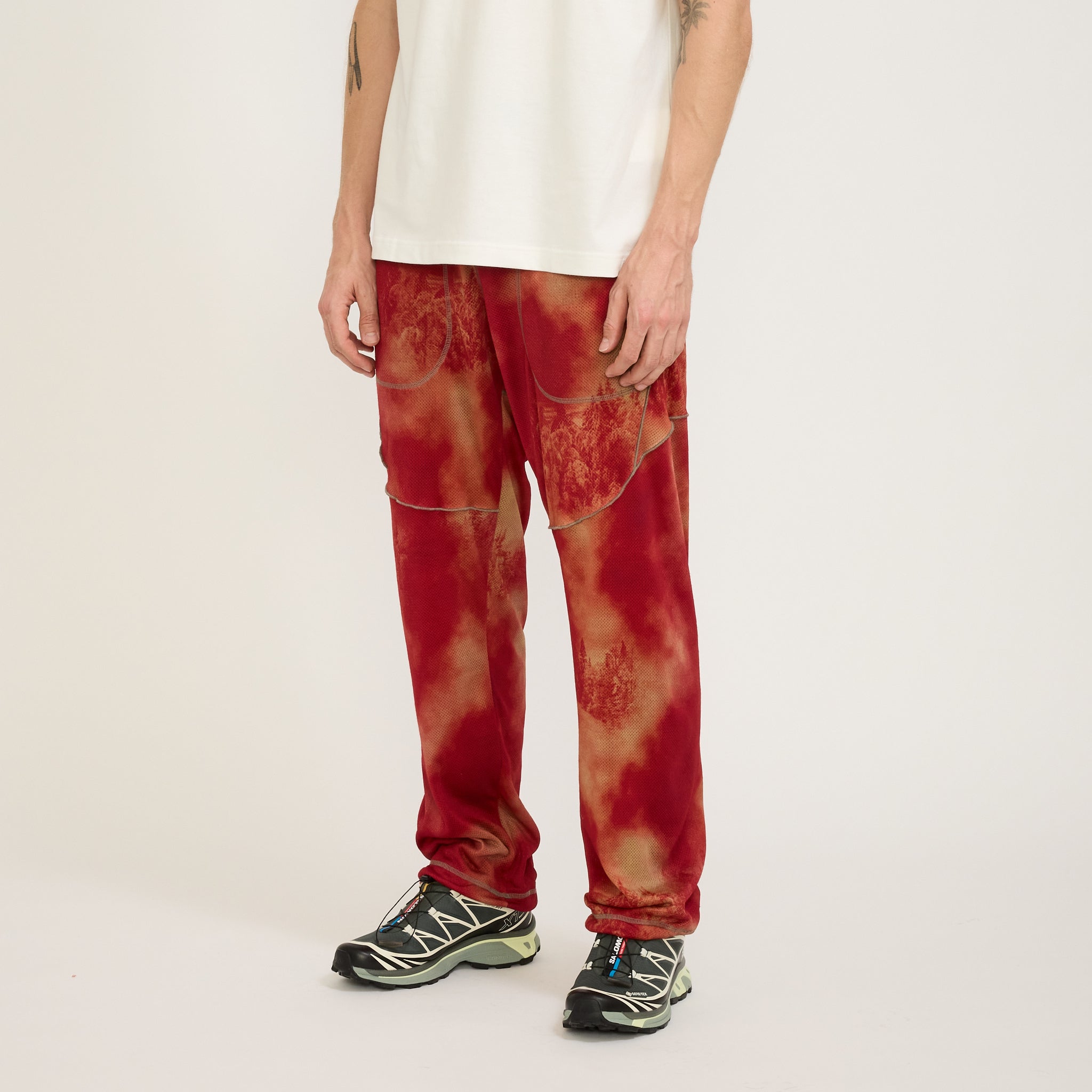 And Wander | Printed Octa Pants Red | Maplestore