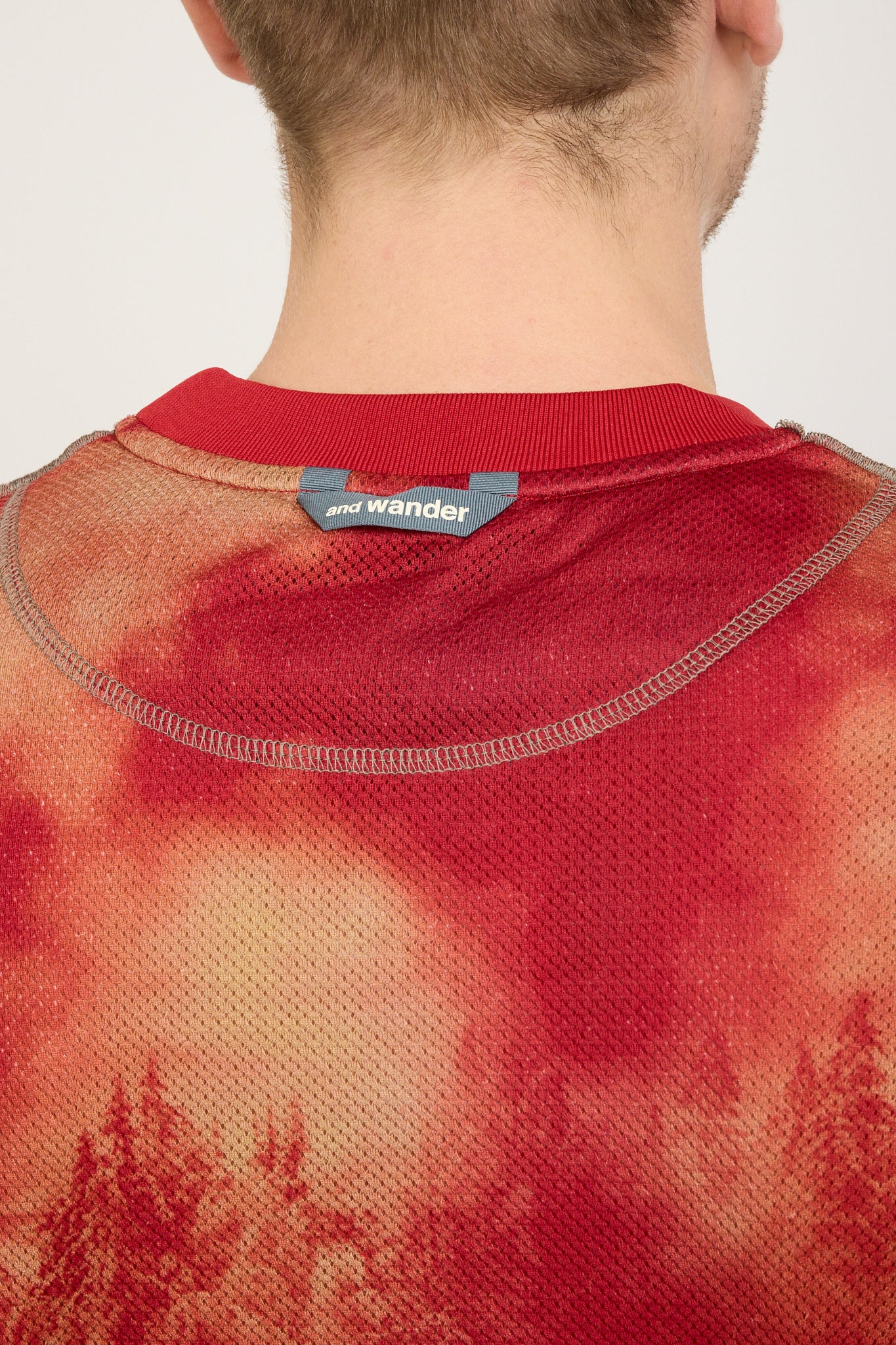 And Wander | Printed Octa Pullover Red | Maplestore