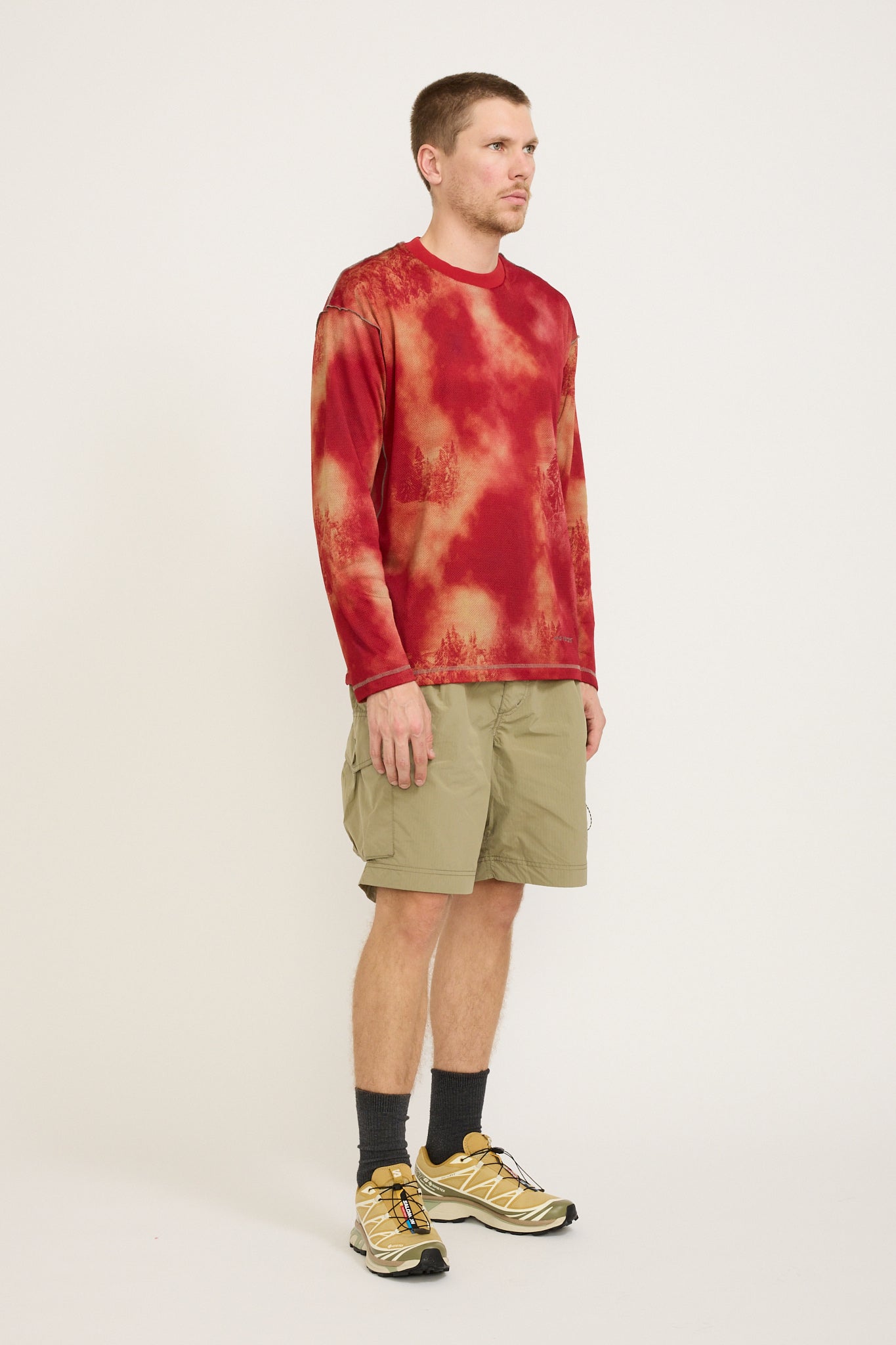 And Wander | Printed Octa Pullover Red | Maplestore