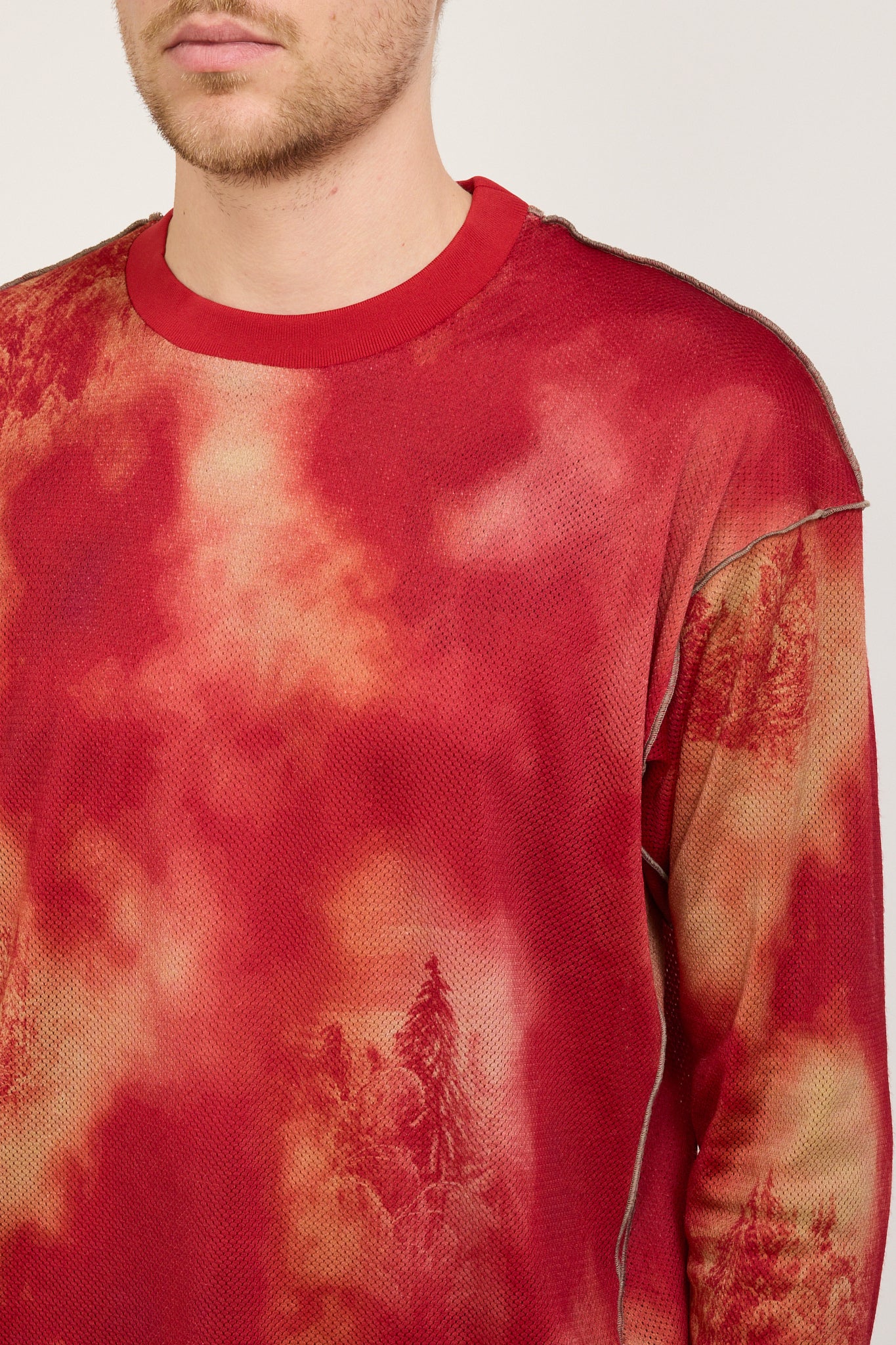 And Wander | Printed Octa Pullover Red | Maplestore