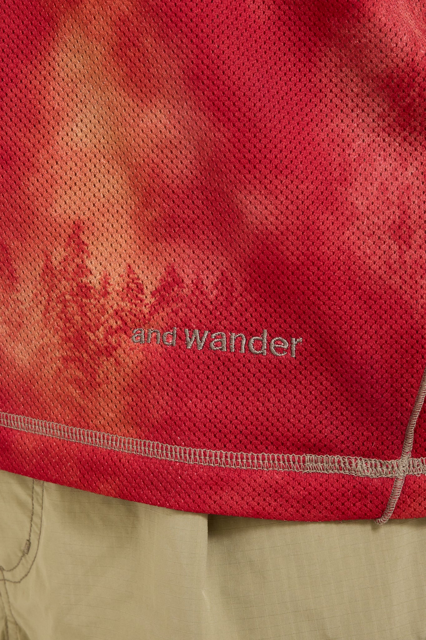 And Wander | Printed Octa Pullover Red | Maplestore