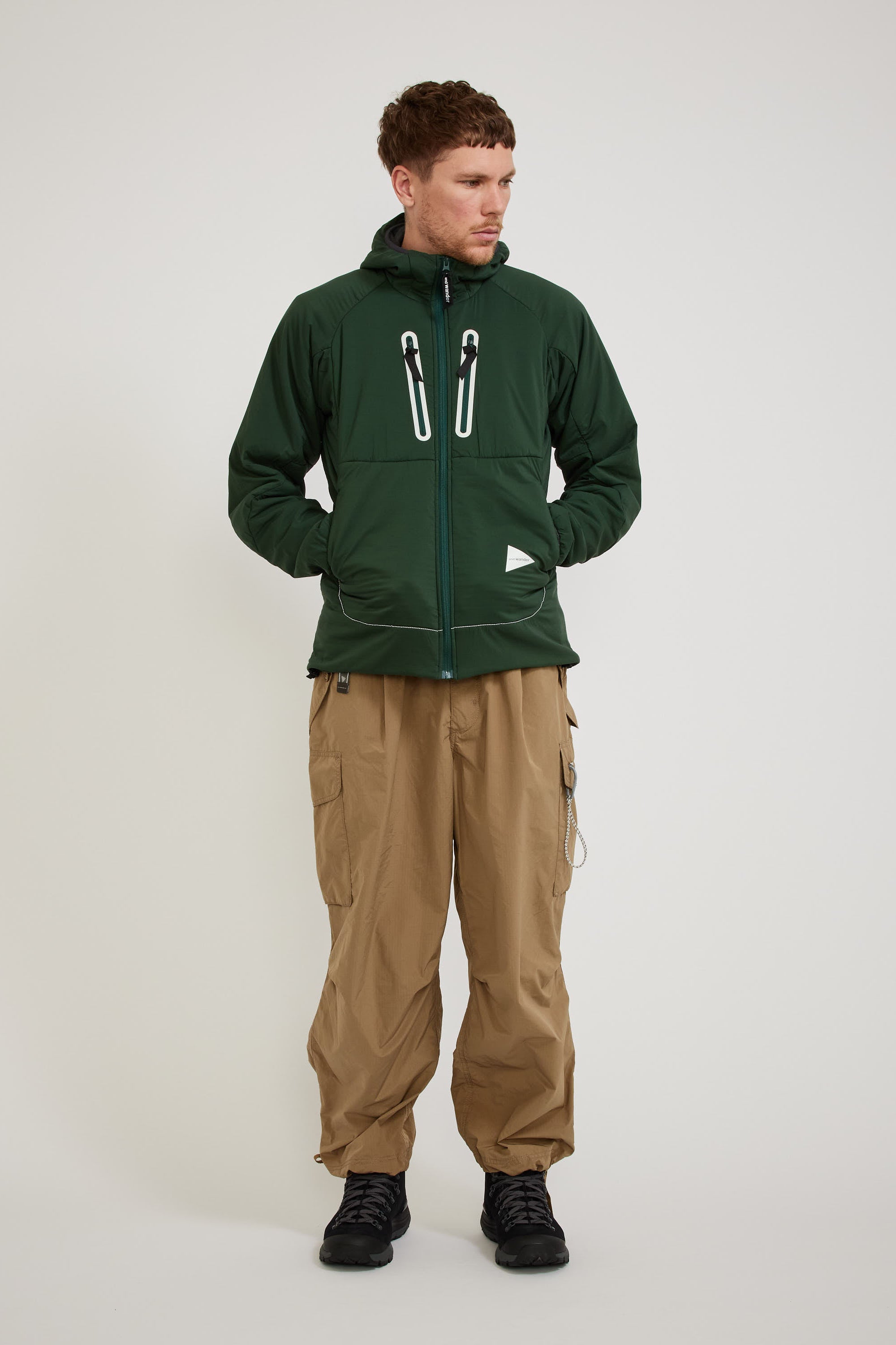 And Wander | Alpha AIR Hoodie Green | Maplestore