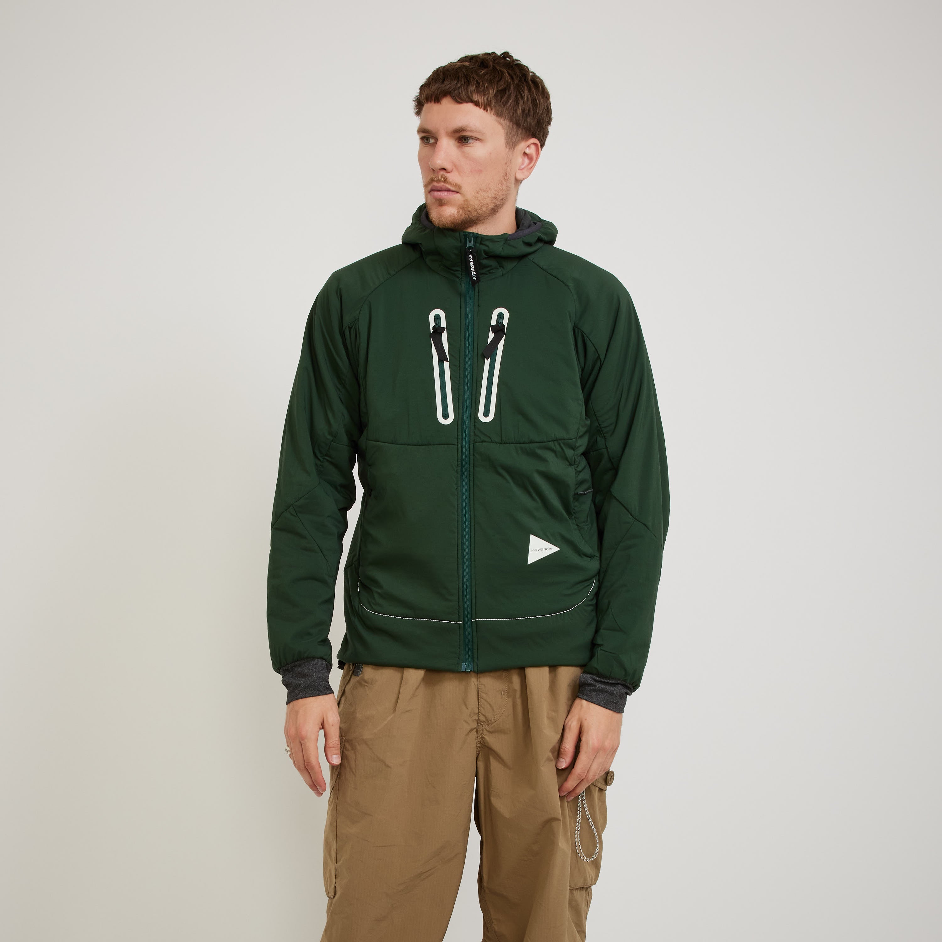 And Wander | Alpha AIR Hoodie Green | Maplestore