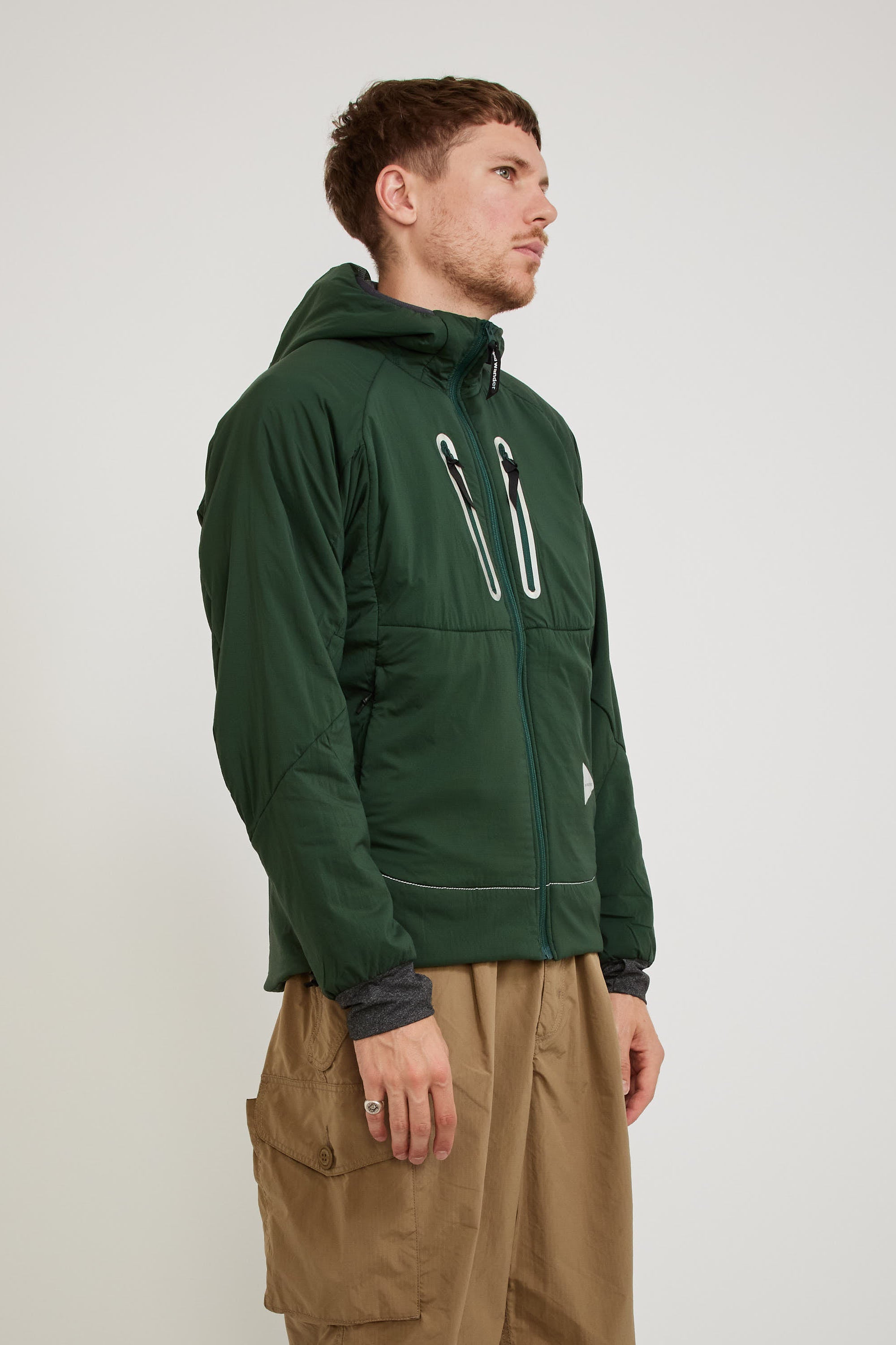 And Wander | Alpha AIR Hoodie Green | Maplestore