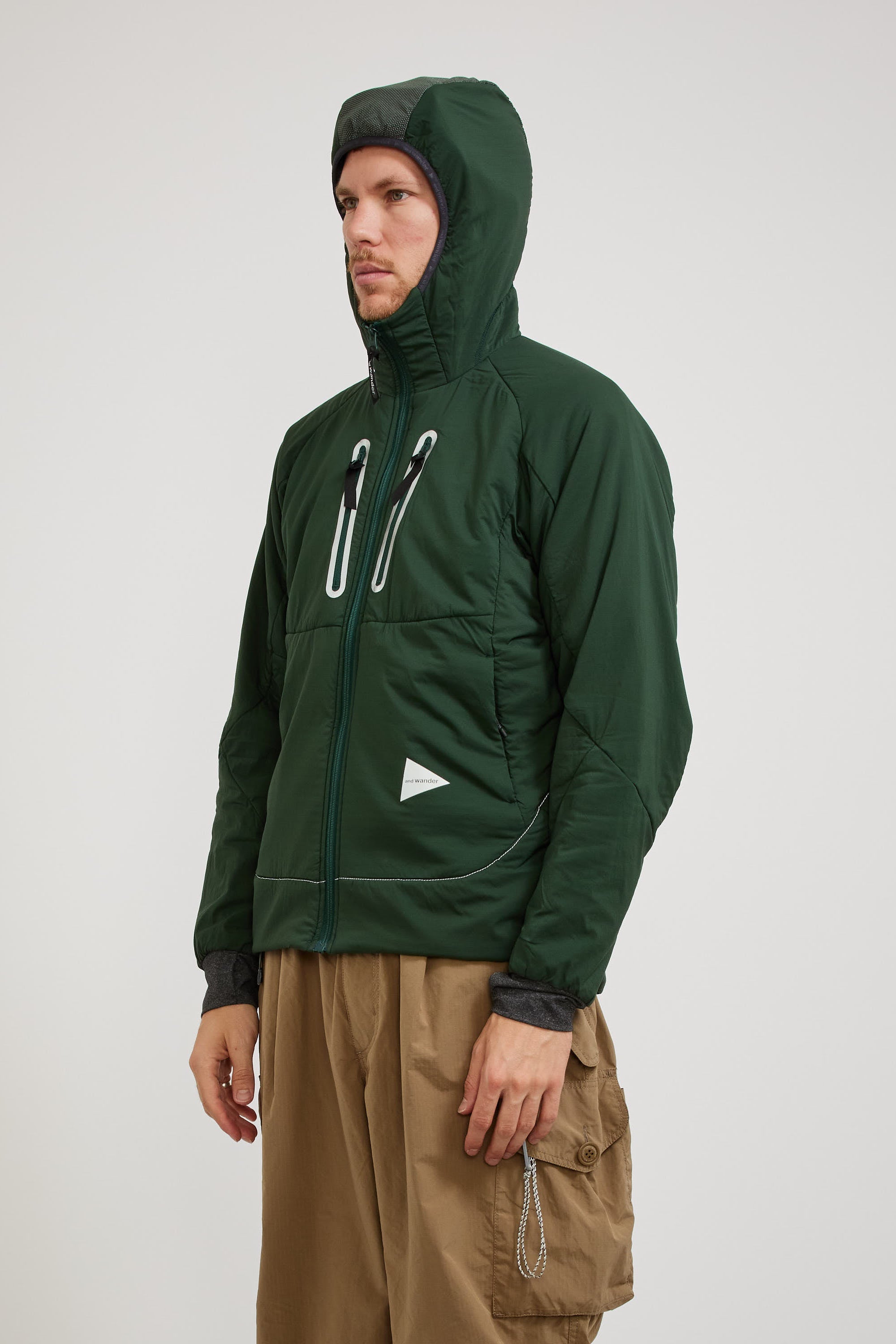 And Wander | Alpha AIR Hoodie Green | Maplestore