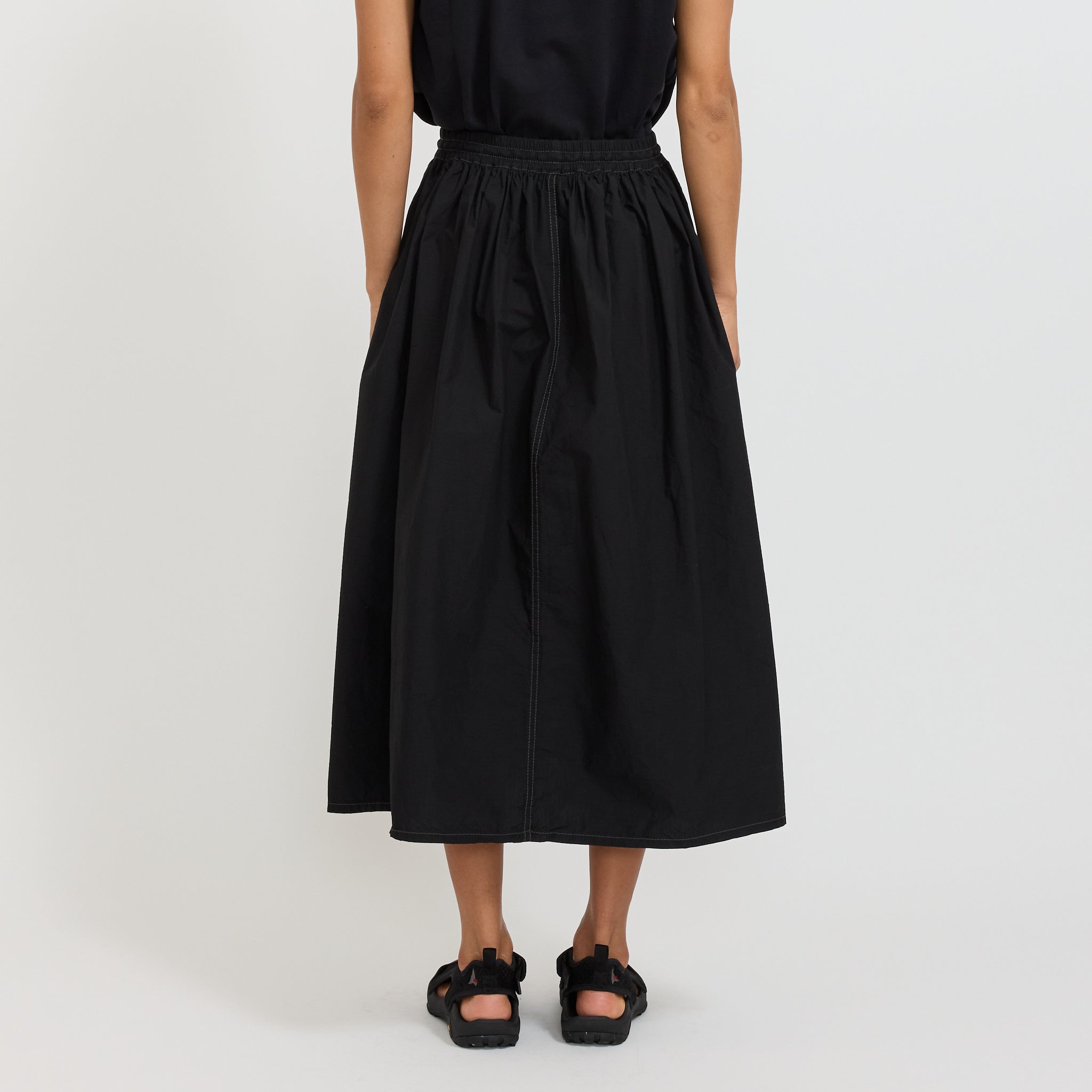 And Wander | Cordura Cotton Rip Skirt Black | Maplestore