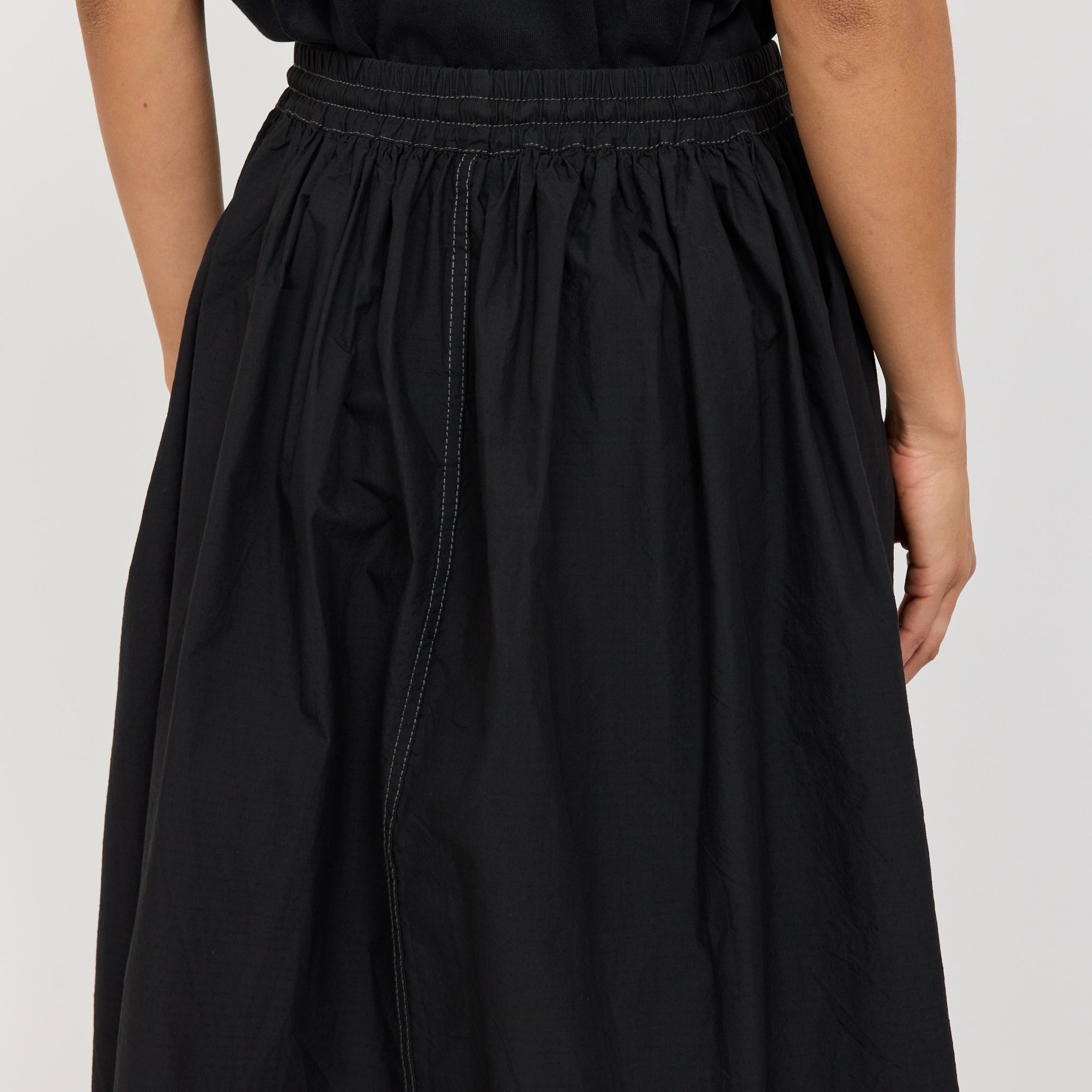 And Wander | Cordura Cotton Rip Skirt Black | Maplestore