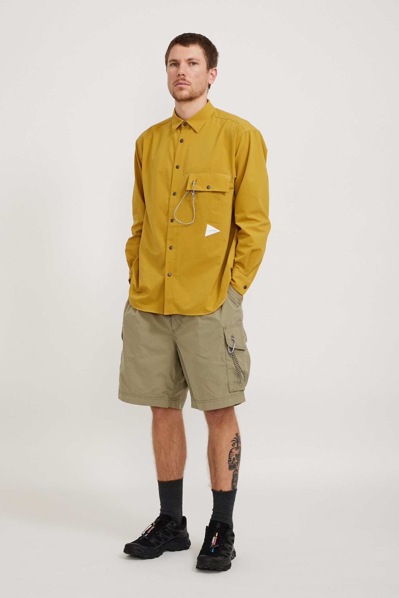 And Wander | Dry Breathable L/S Shirt Yellow | Maplestore