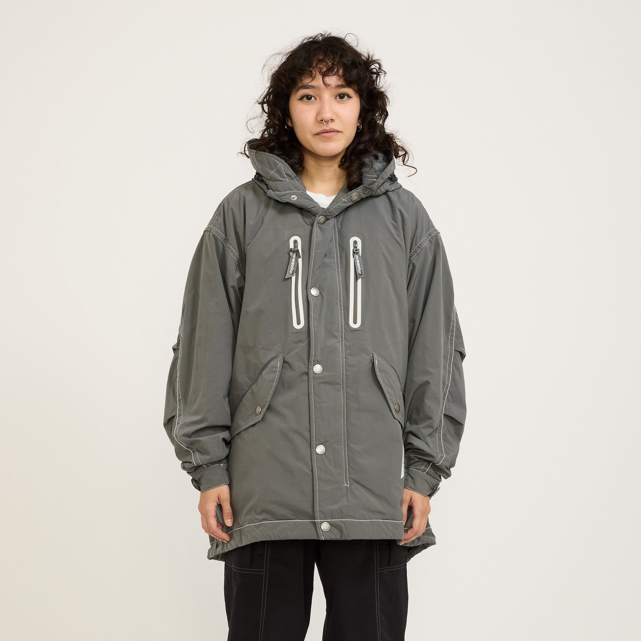 And Wander | Fishtail Octa Coat Grey Womens | Maplestore