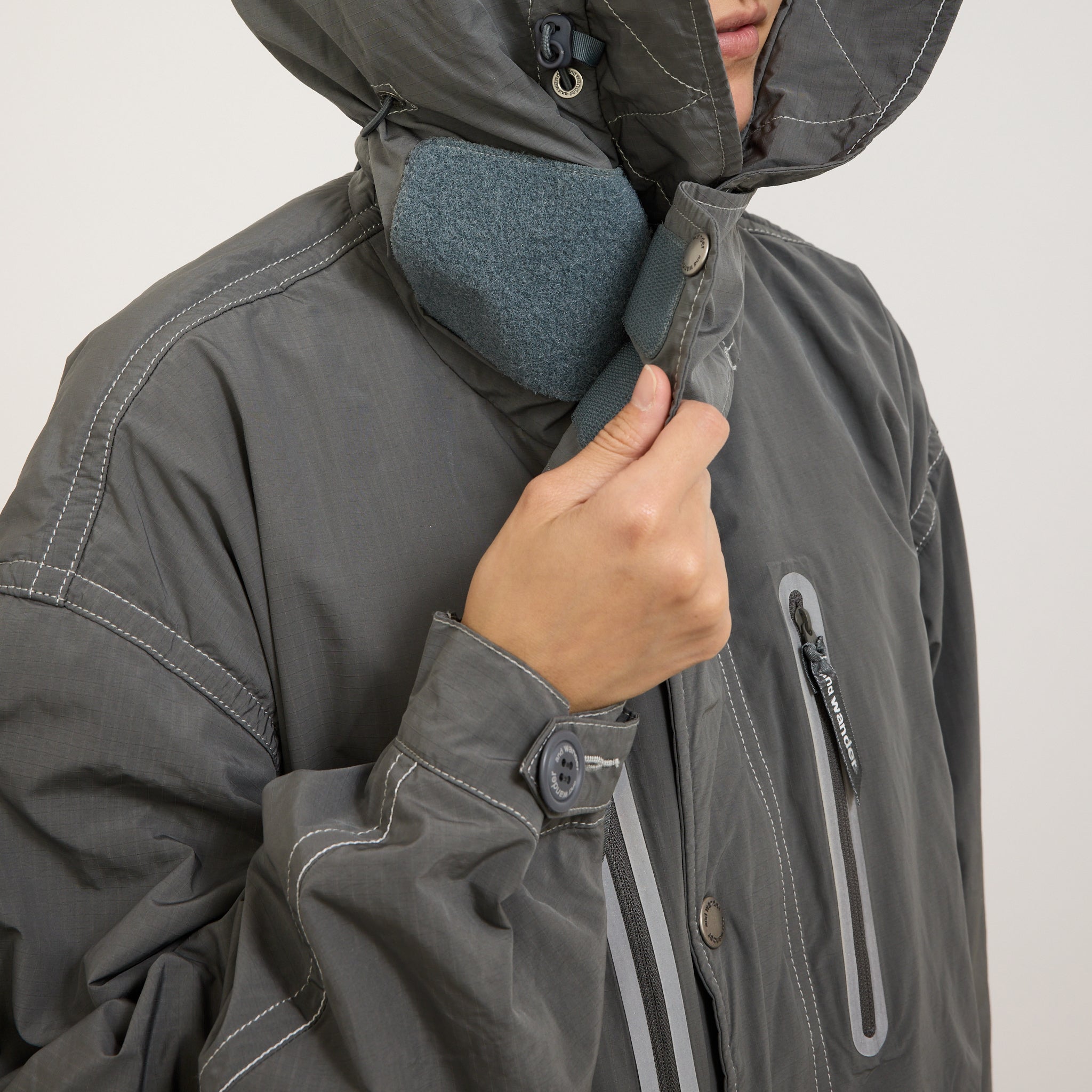 And Wander | Fishtail Octa Coat Grey Womens | Maplestore
