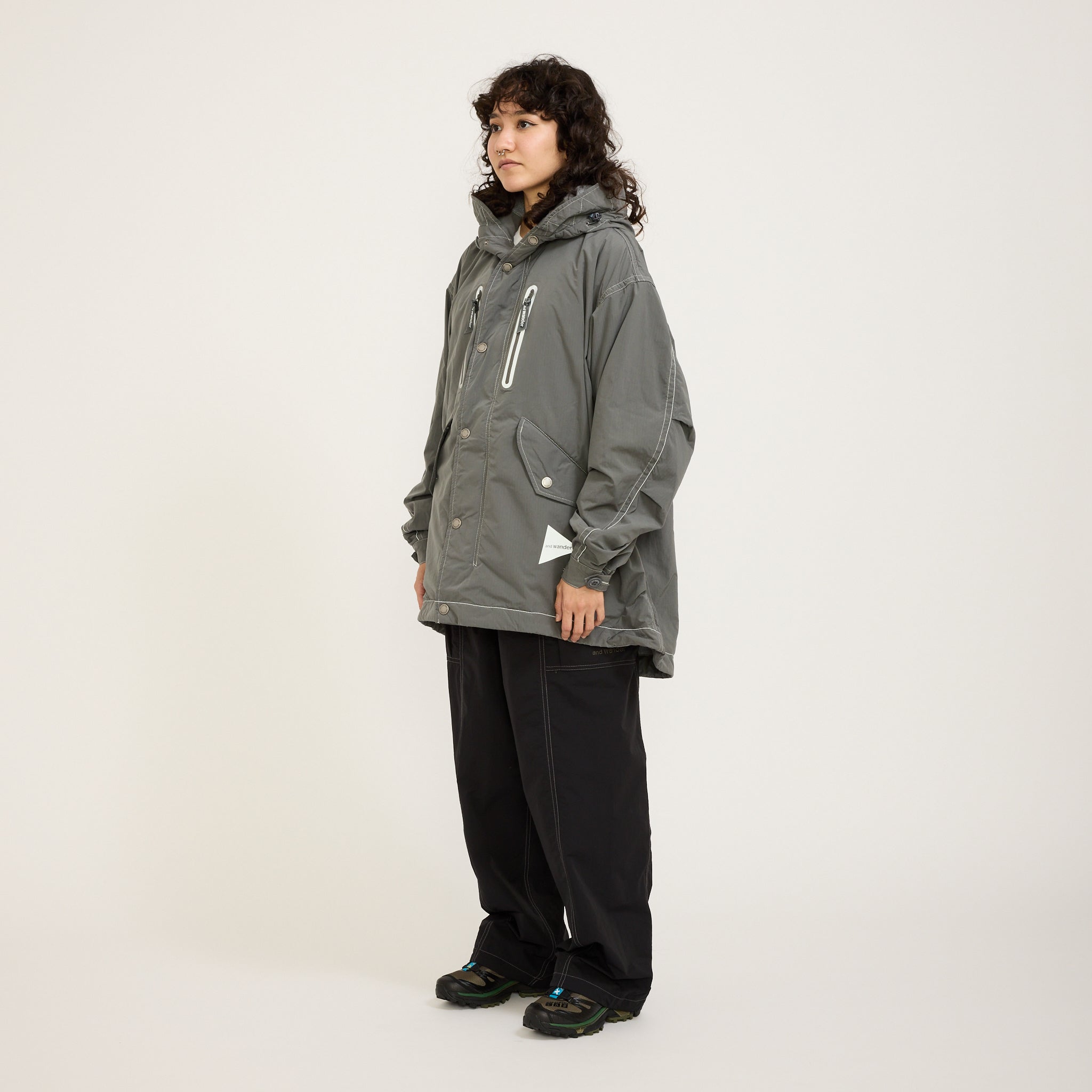 And Wander | Fishtail Octa Coat Grey Womens | Maplestore