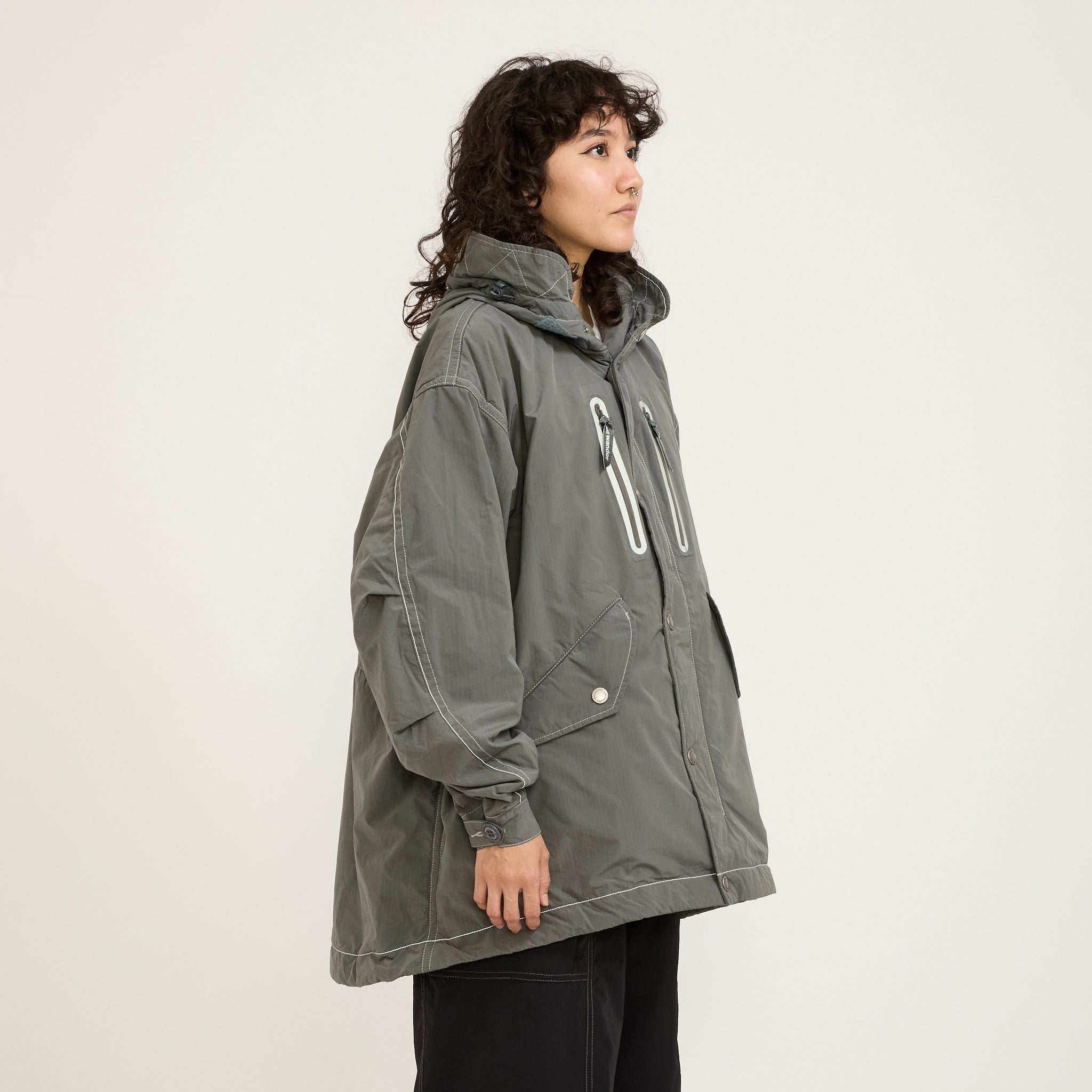 And Wander | Fishtail Octa Coat Grey Womens | Maplestore
