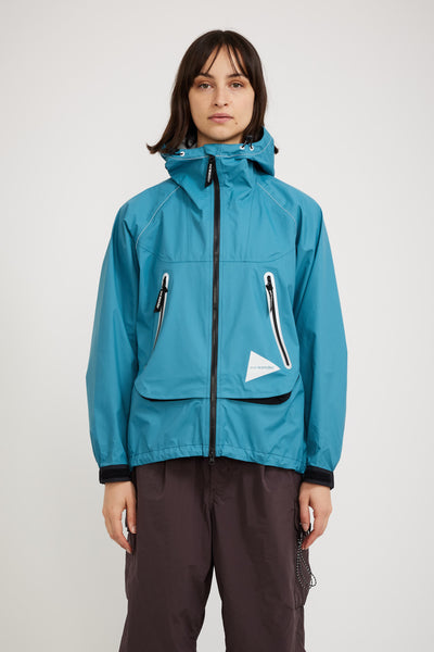 And Wander | Loose Fitting Rain Jacket Light Blue Womens | Maplestore