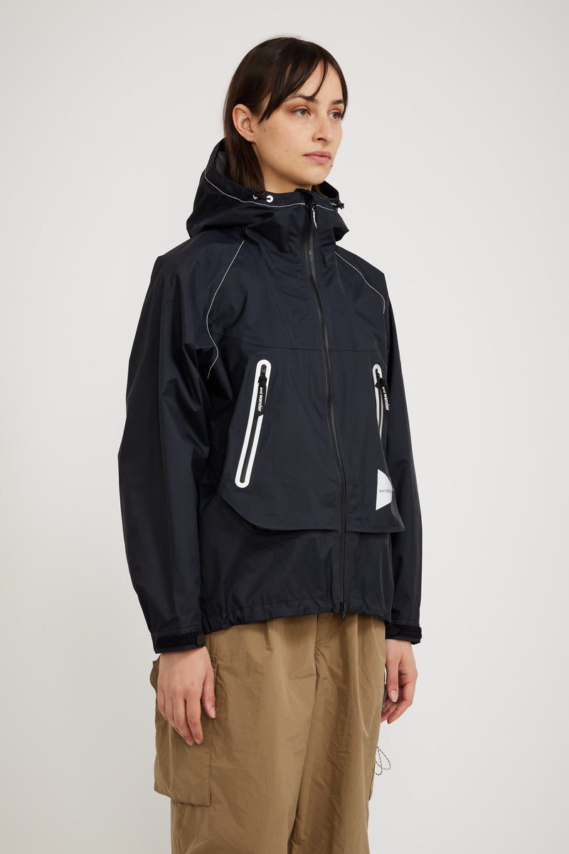 And Wander Loose Fitting Rain Jacket Navy Womens | Maplestore