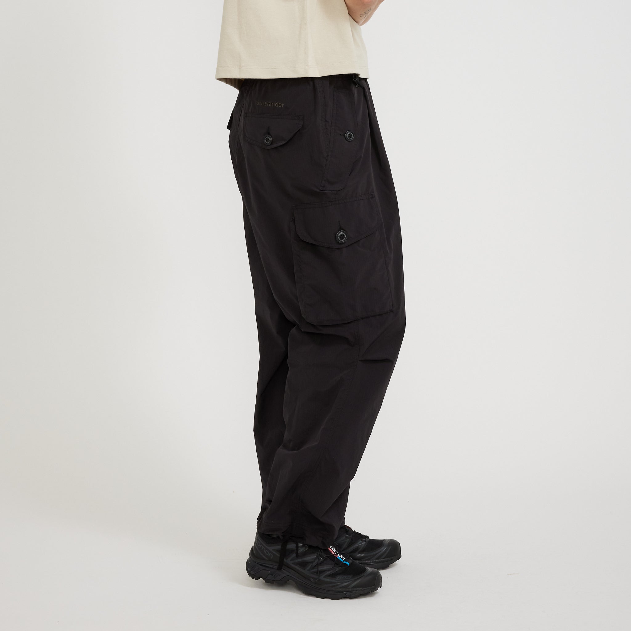And Wander | Oversized Cargo Pants Black Womens | Maplestore