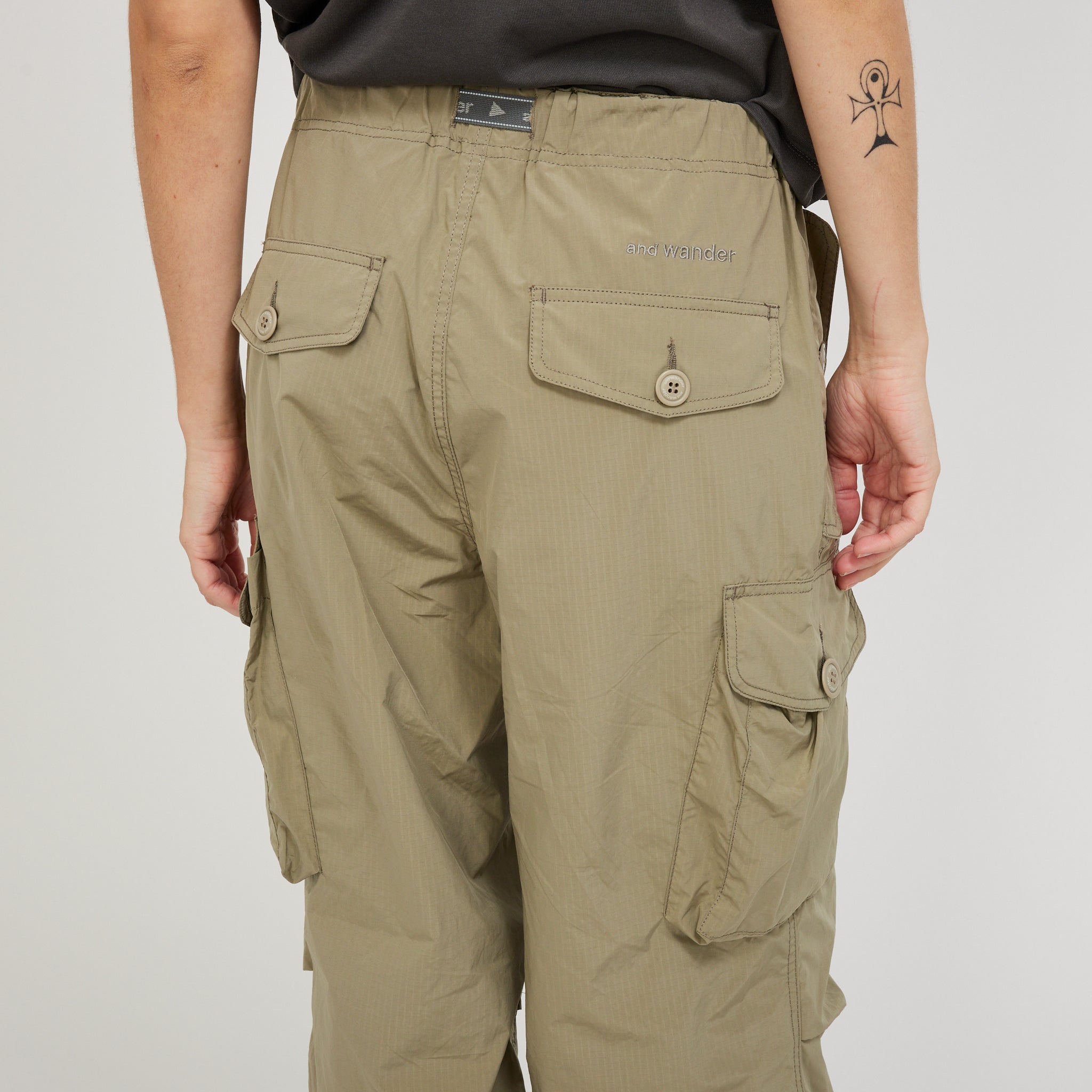 And Wander | Oversized Cargo Pants Light Beige Womens | Maplestore