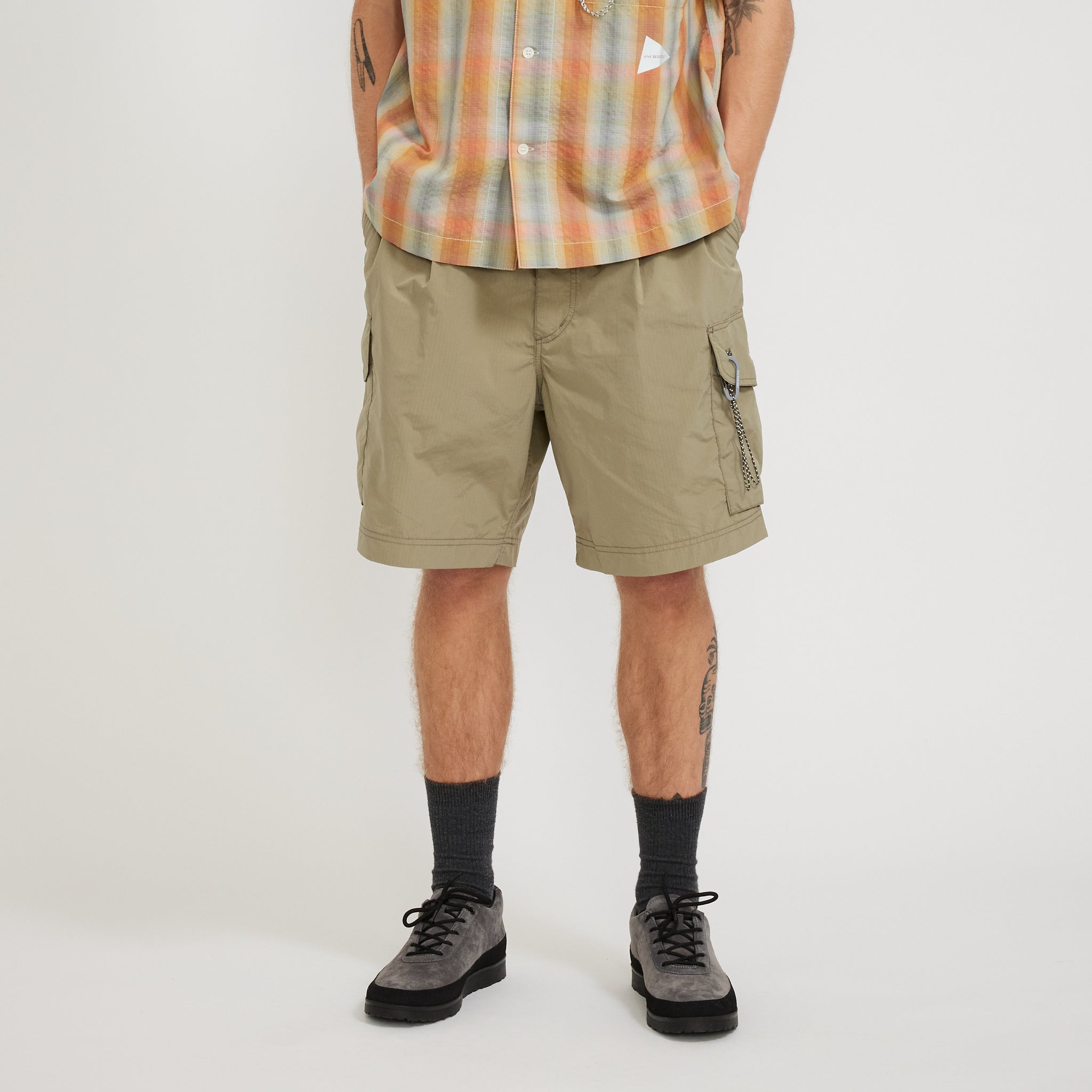 Oversized Cargo Short Pants Light Beige