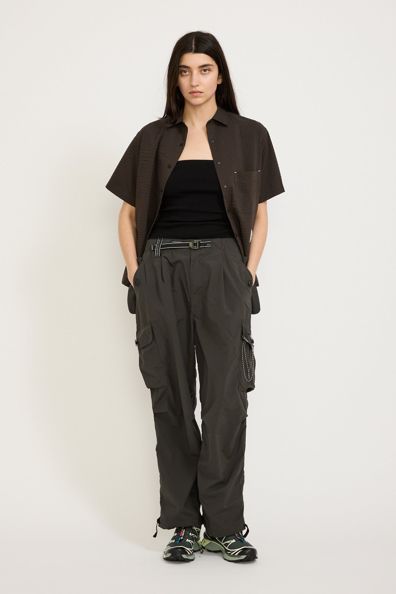 Oversized Cargo Pants Charcoal Womens