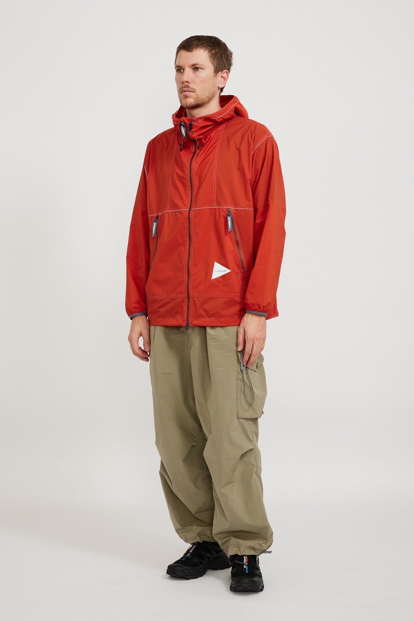 And Wander | PERTEX Wind Jacket Red | Maplestore