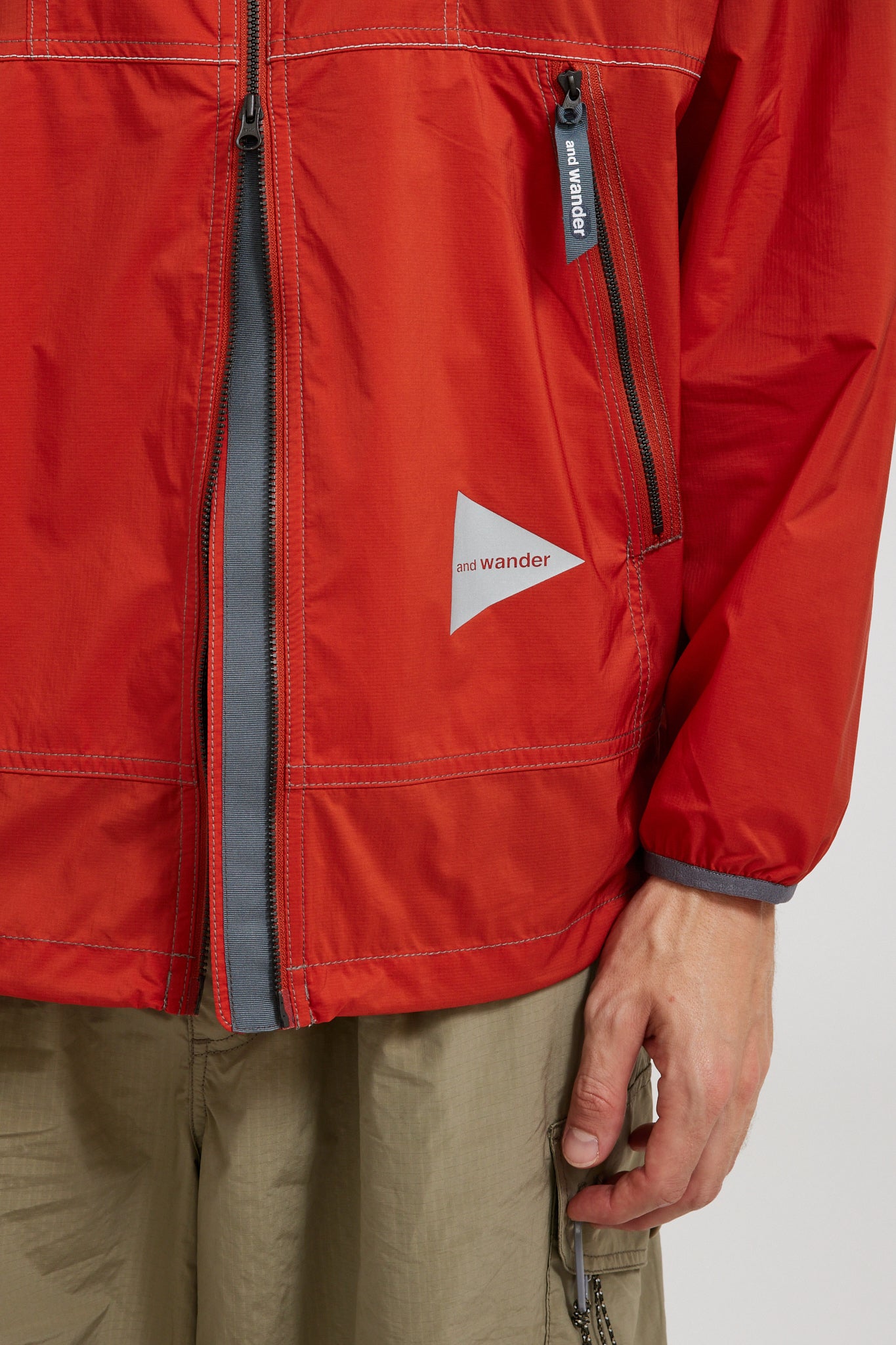 And Wander | PERTEX Wind Jacket Red | Maplestore