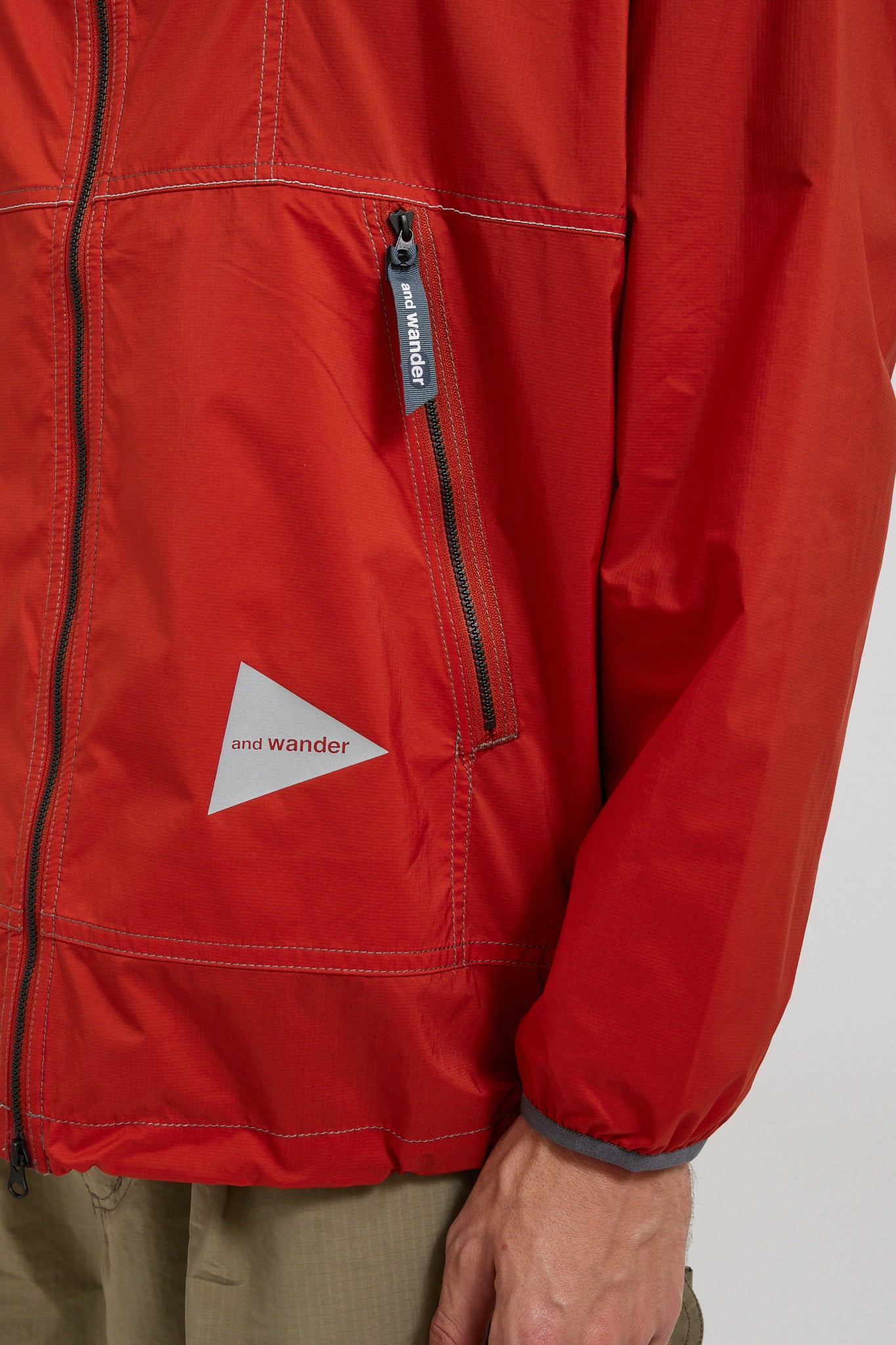 And Wander | PERTEX Wind Jacket Red | Maplestore