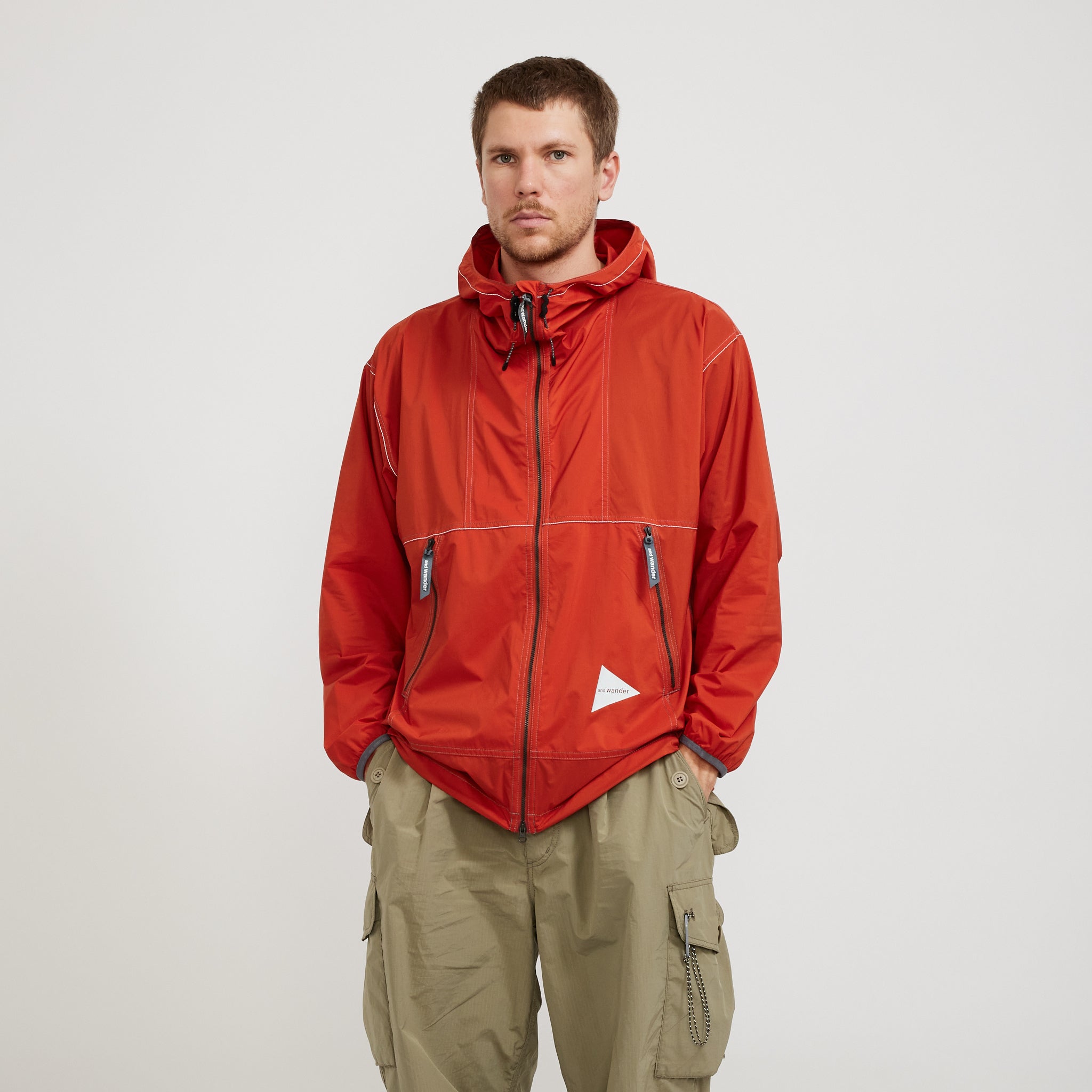 And Wander | PERTEX Wind Jacket Red | Maplestore