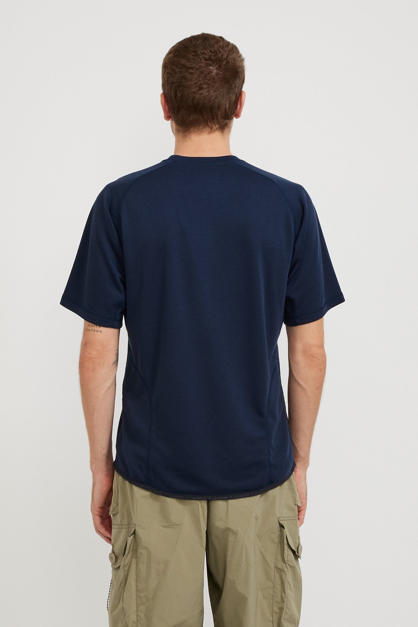 And Wander | Power Dry Jersey Raglan S/S T-Shirt Navy | Maplestore