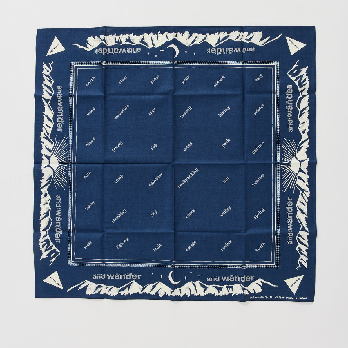 Reflective Words Bandana Navy