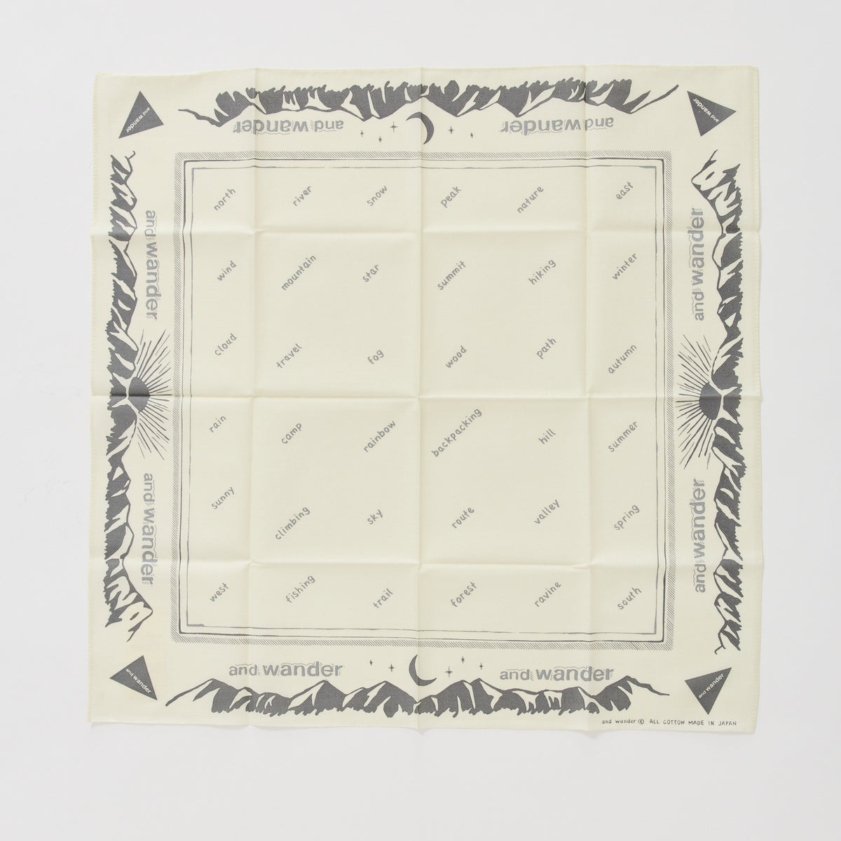Reflective Words Bandana Off White