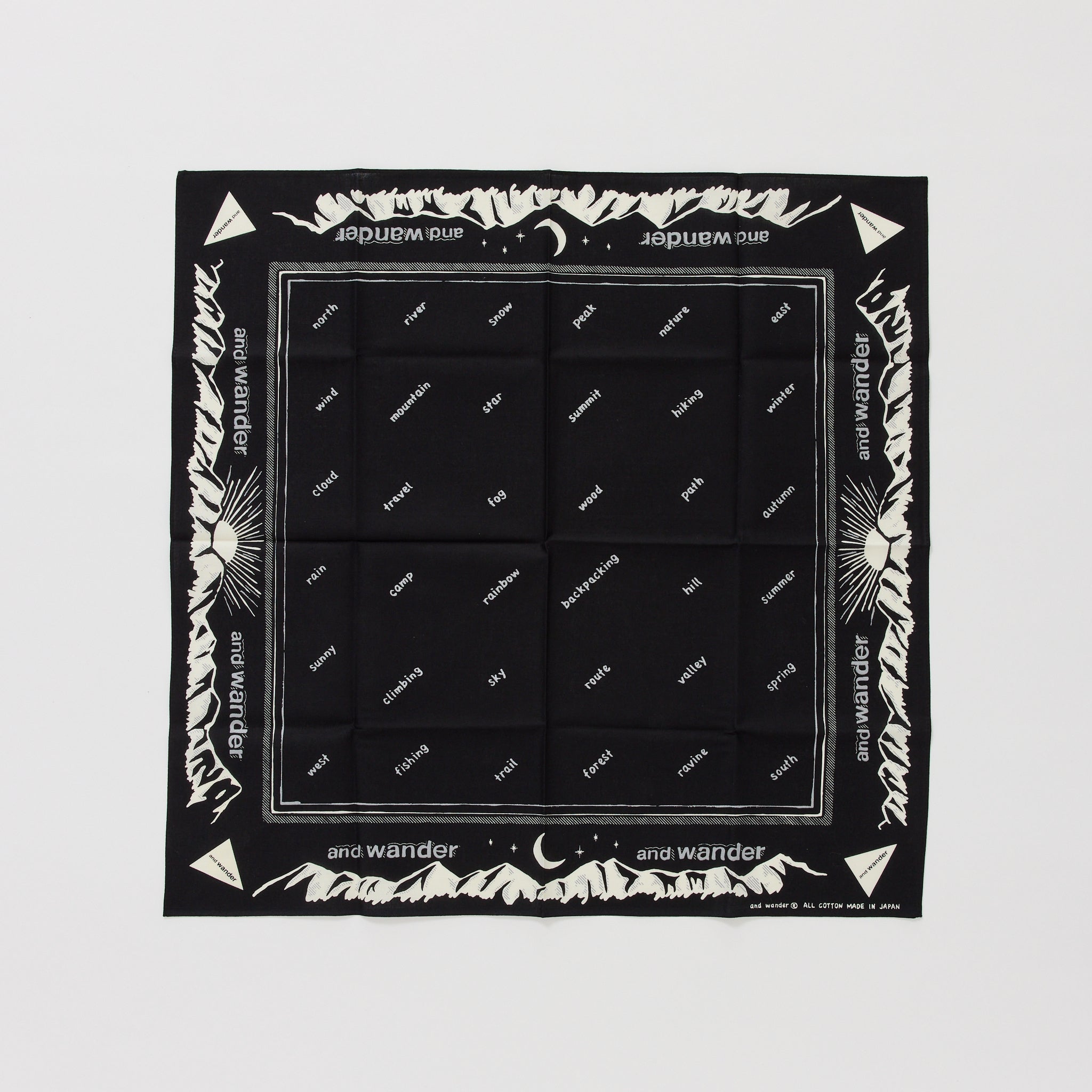 Reflective Words Bandana Black