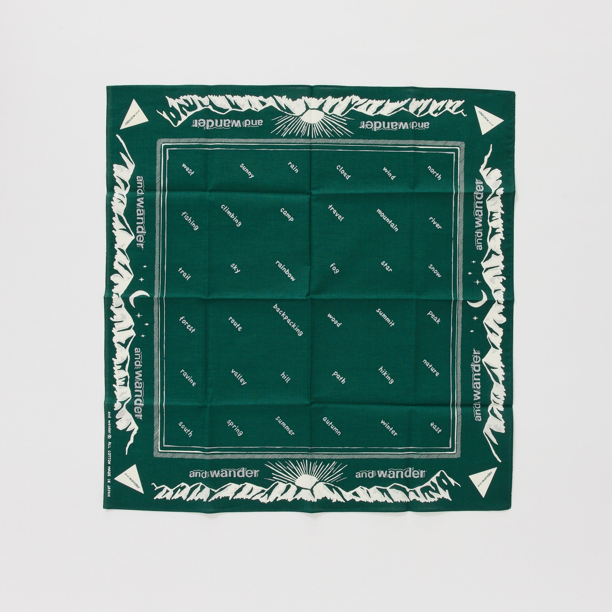 Reflective Words Bandana Green