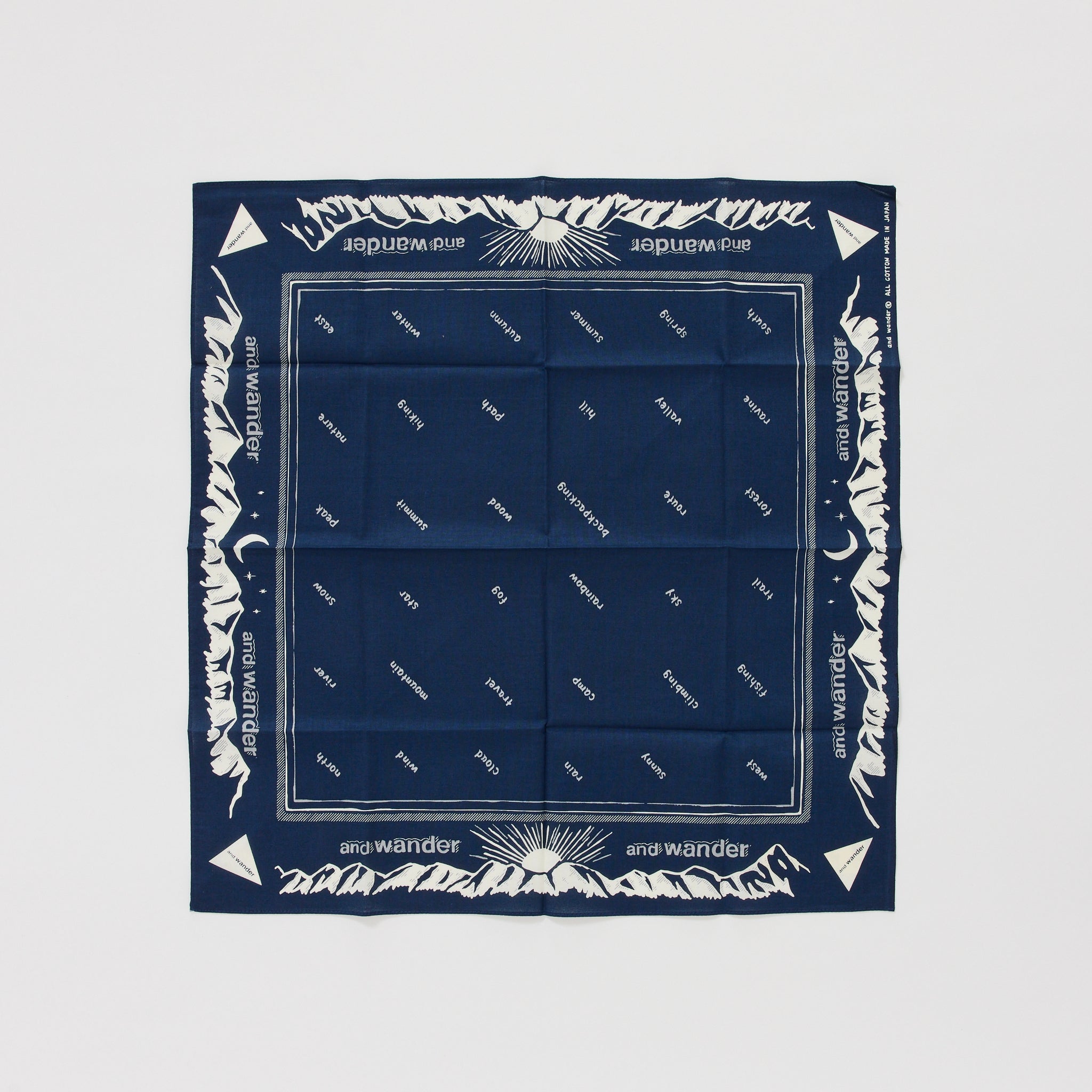 Reflective Words Bandana Navy