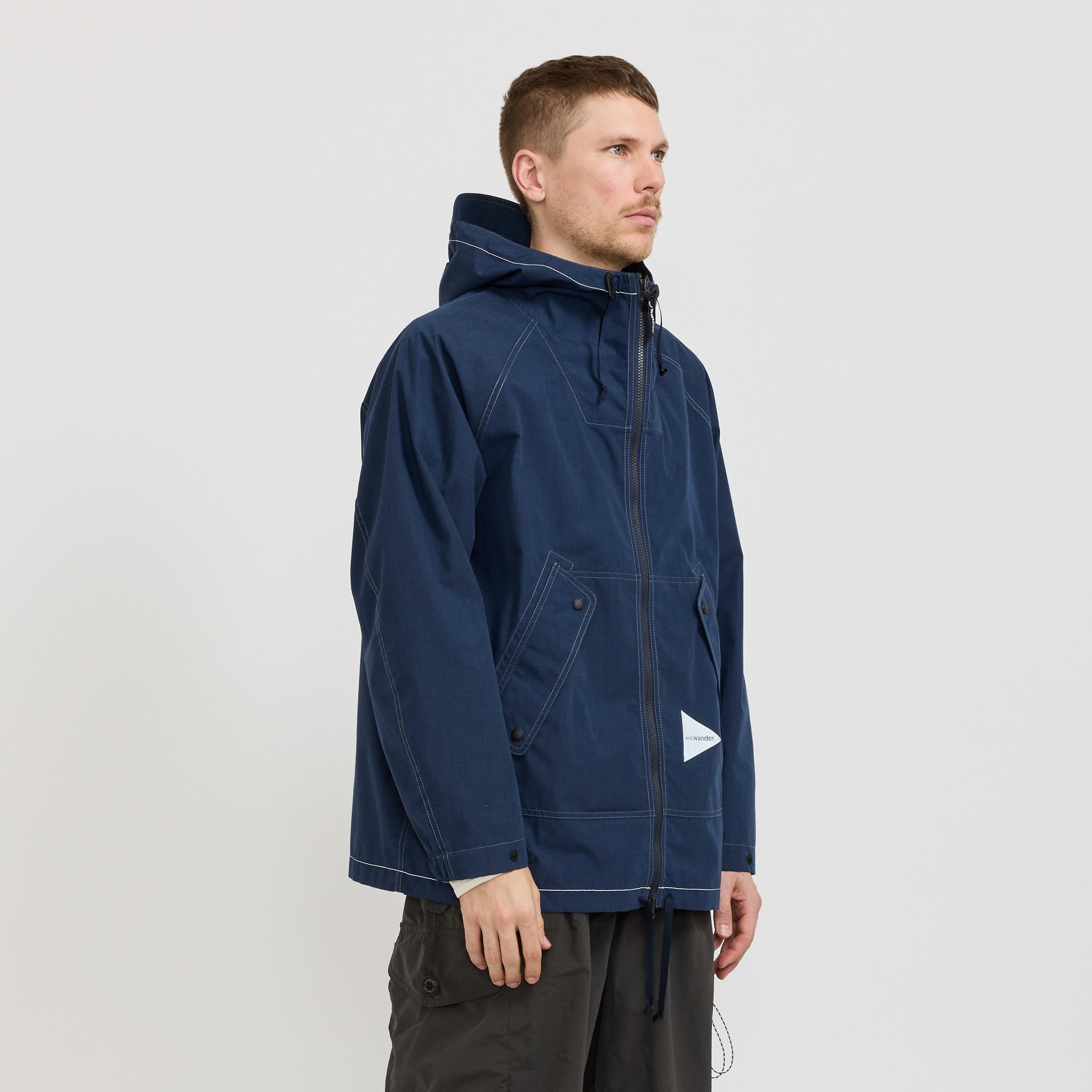 And Wander | Tough Aramid Hoodie Navy | Maplestore