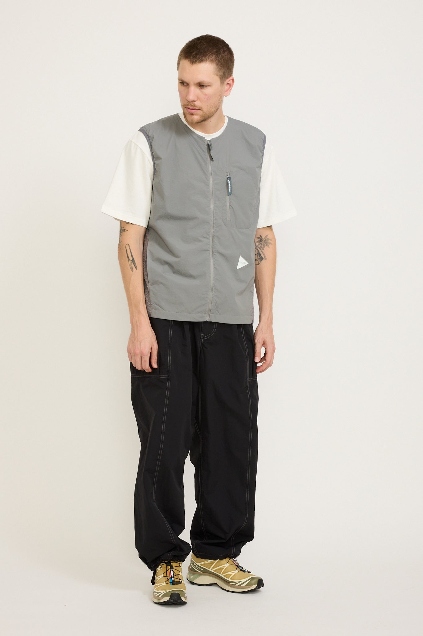 And Wander | Alpha Direct Vest Grey | Maplestore