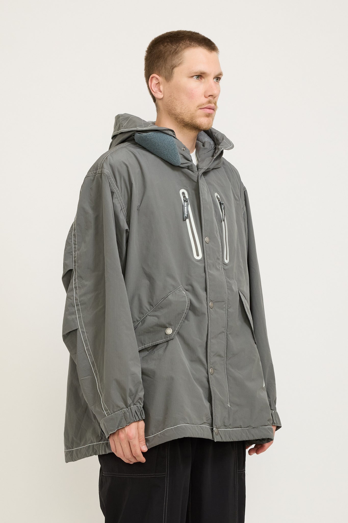 And Wander | Fishtail Octa Coat Grey | Maplestore