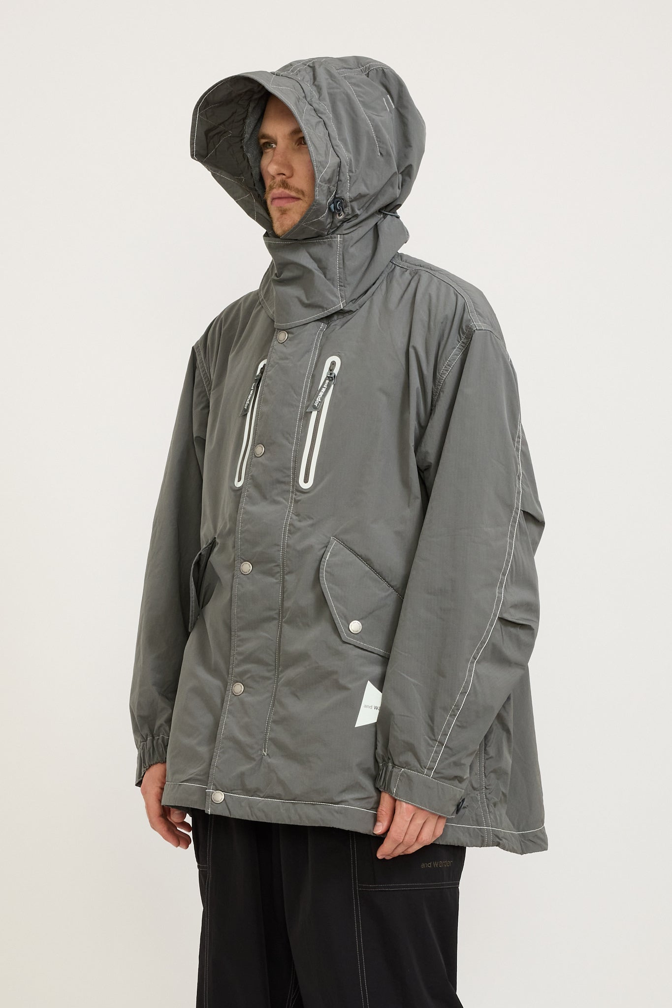 And Wander | Fishtail Octa Coat Grey | Maplestore