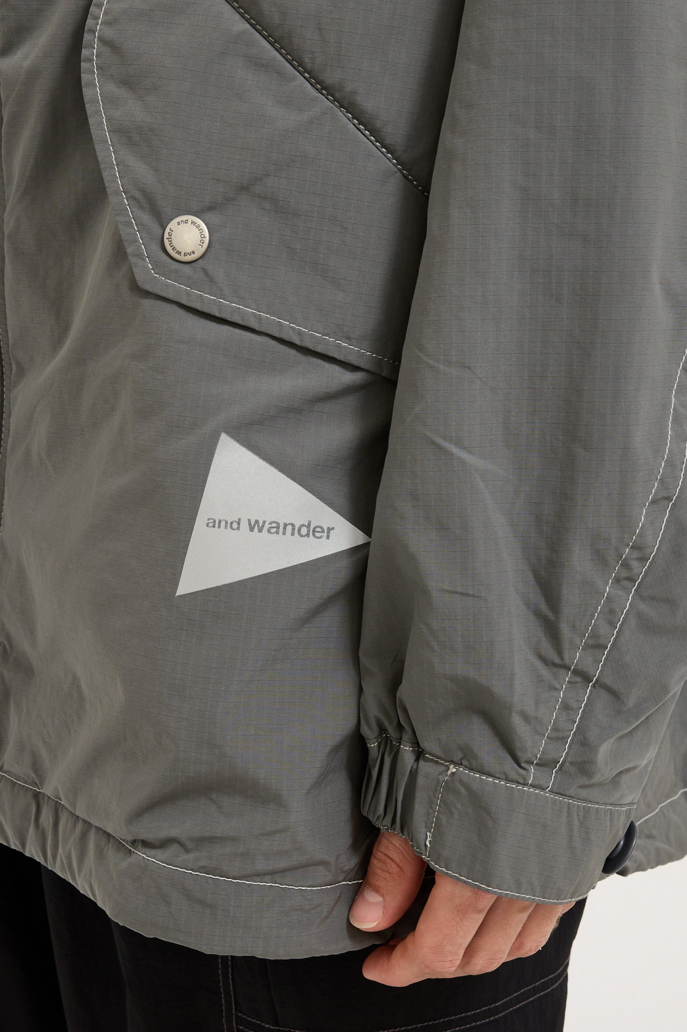 And Wander | Fishtail Octa Coat Grey | Maplestore