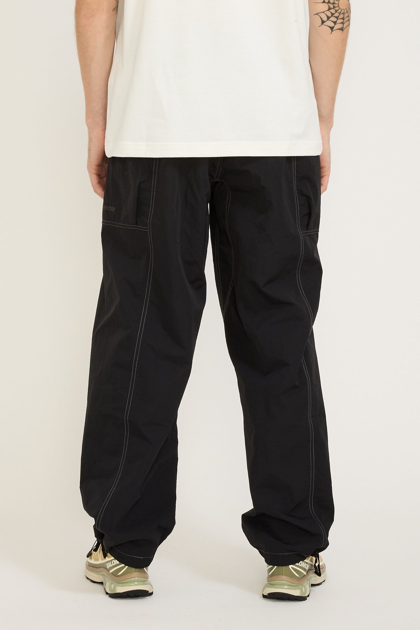 And Wander | Crinkled Nylon Pants Black | Maplestore