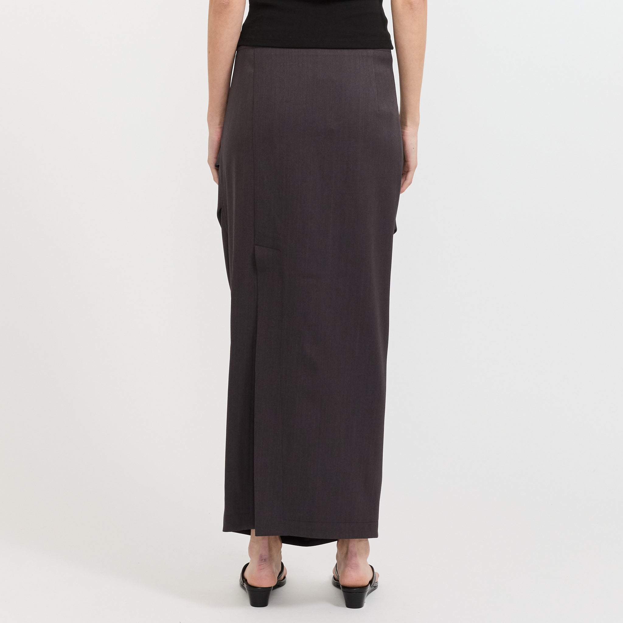 Draped Skirt Dark Grey